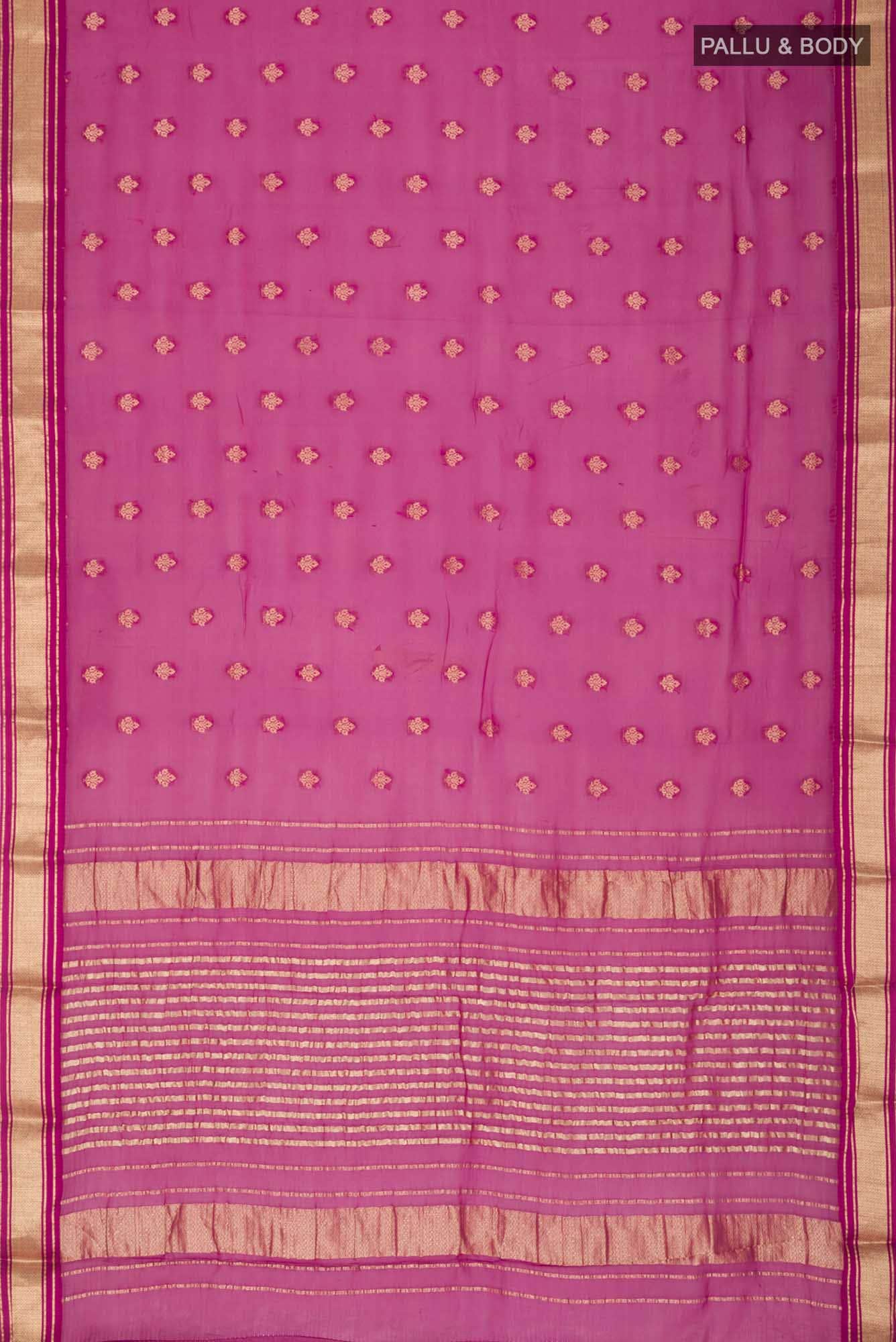 Dark Pink Mysore Georgette Saree