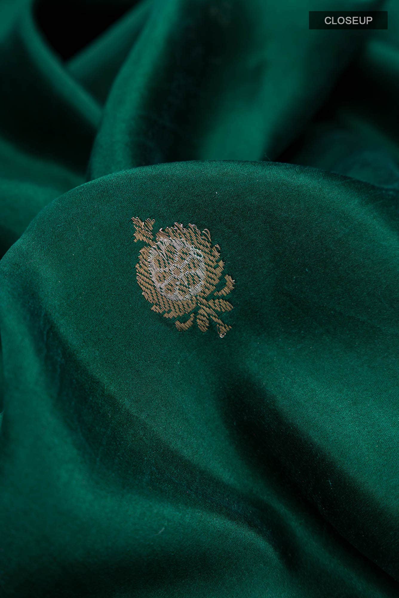 Green Banarasi Katan Silk Saree