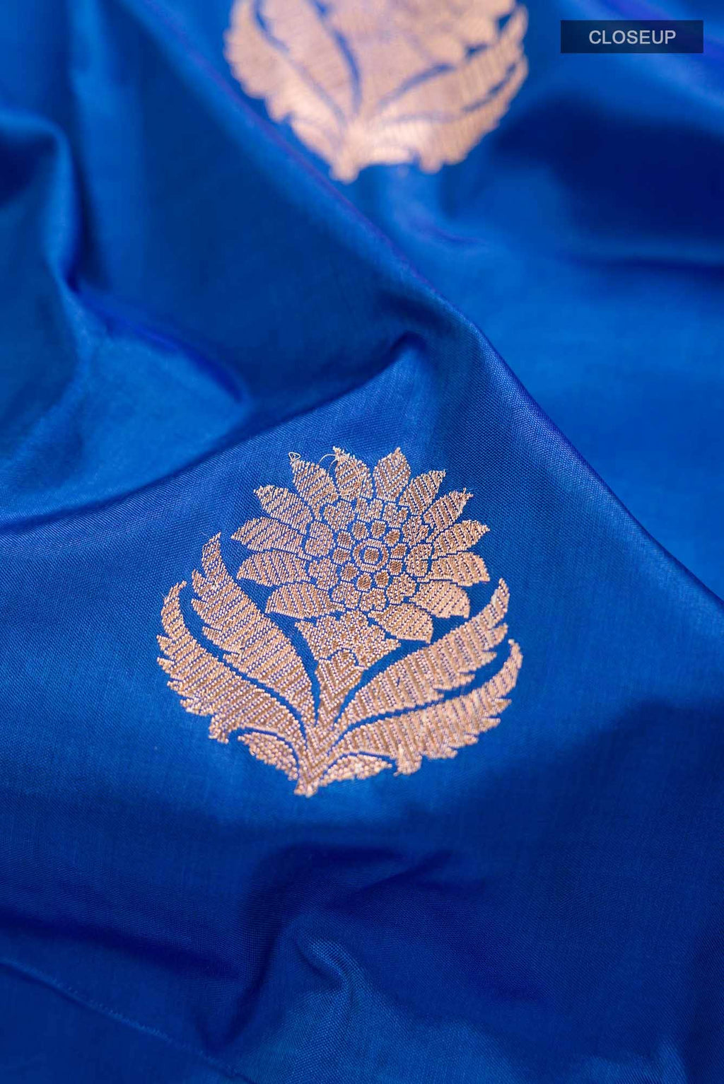 Blue Banarasi Katan Silk Saree