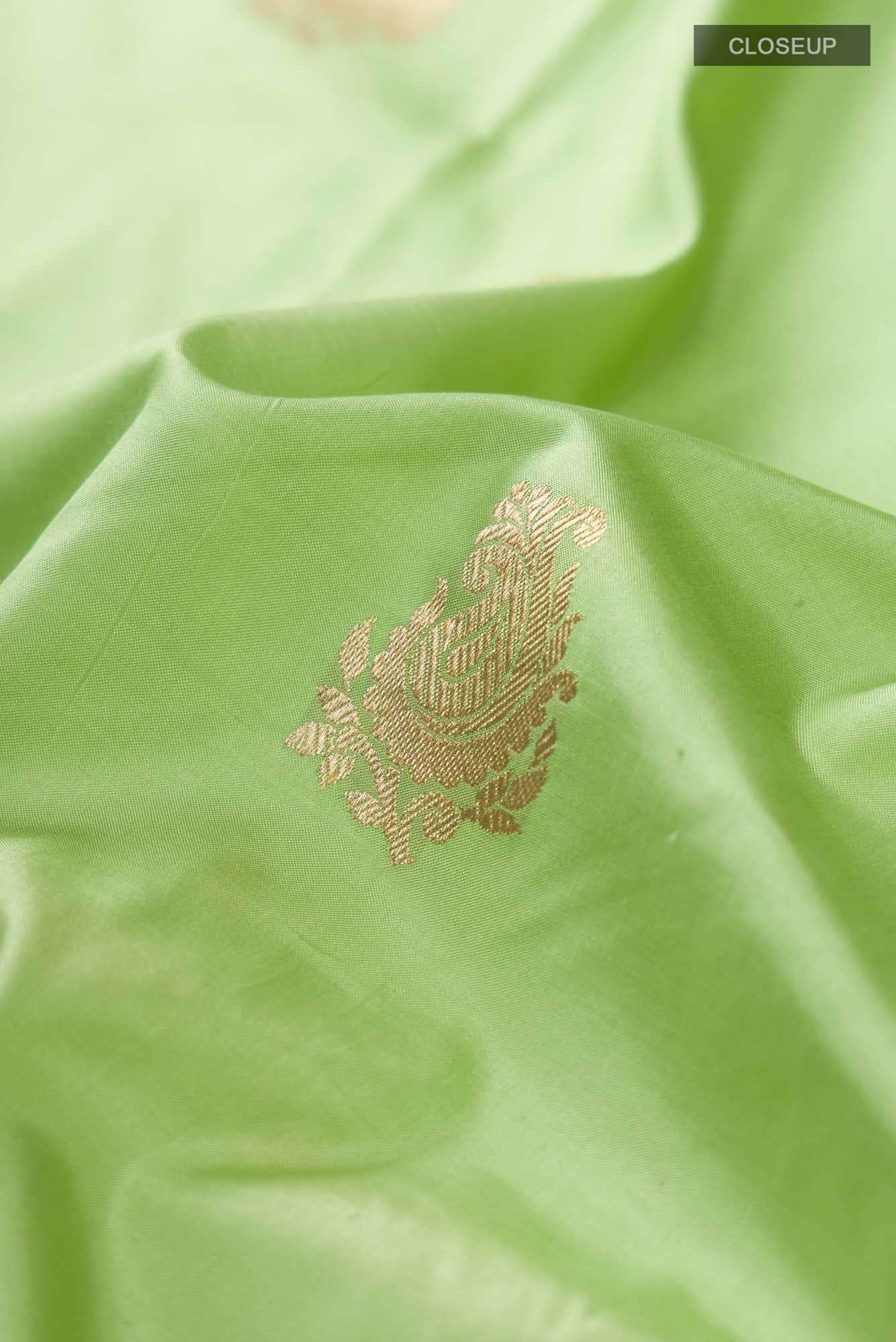 Green Banarasi Katan Silk Saree