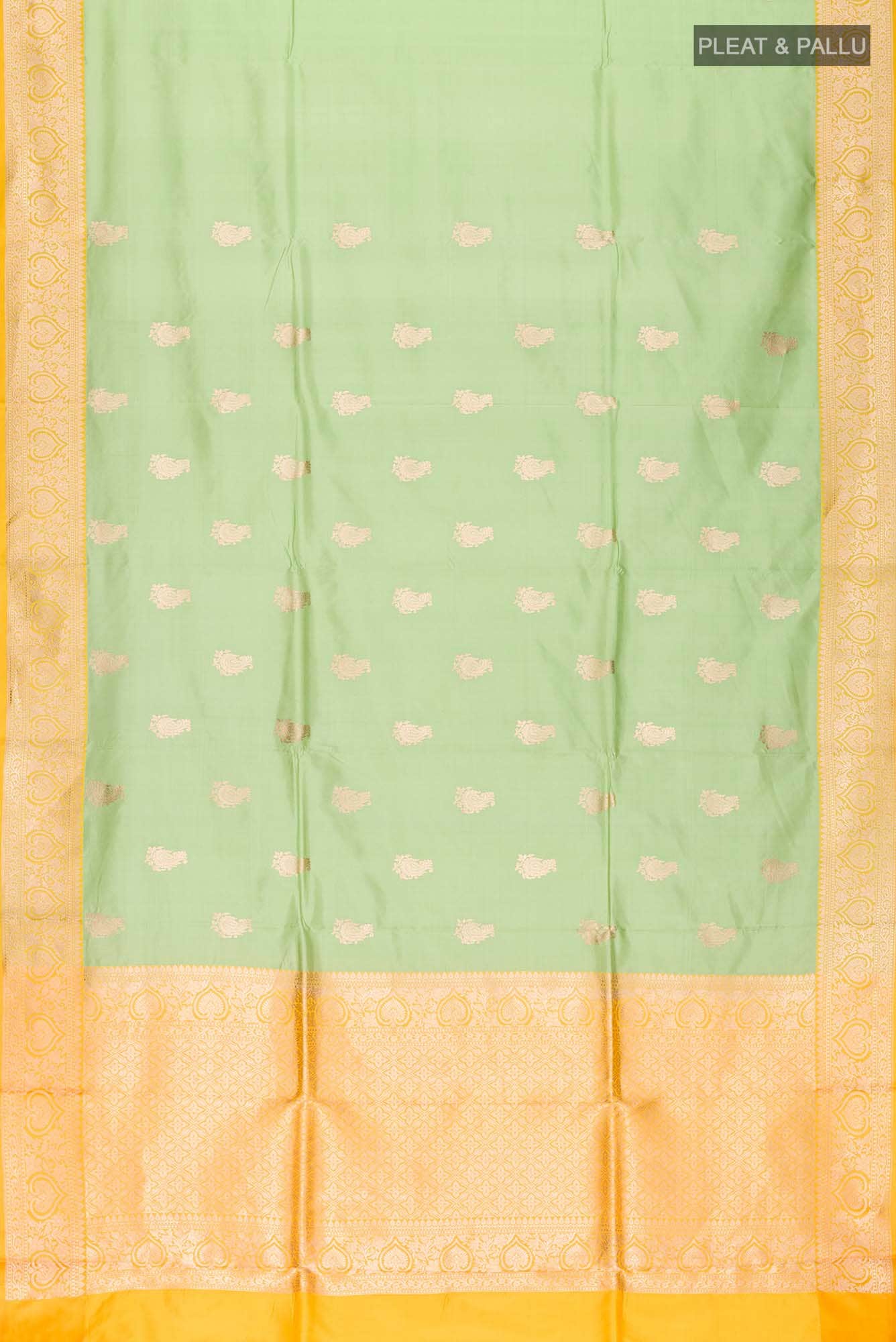 Green Banarasi Katan Silk Saree