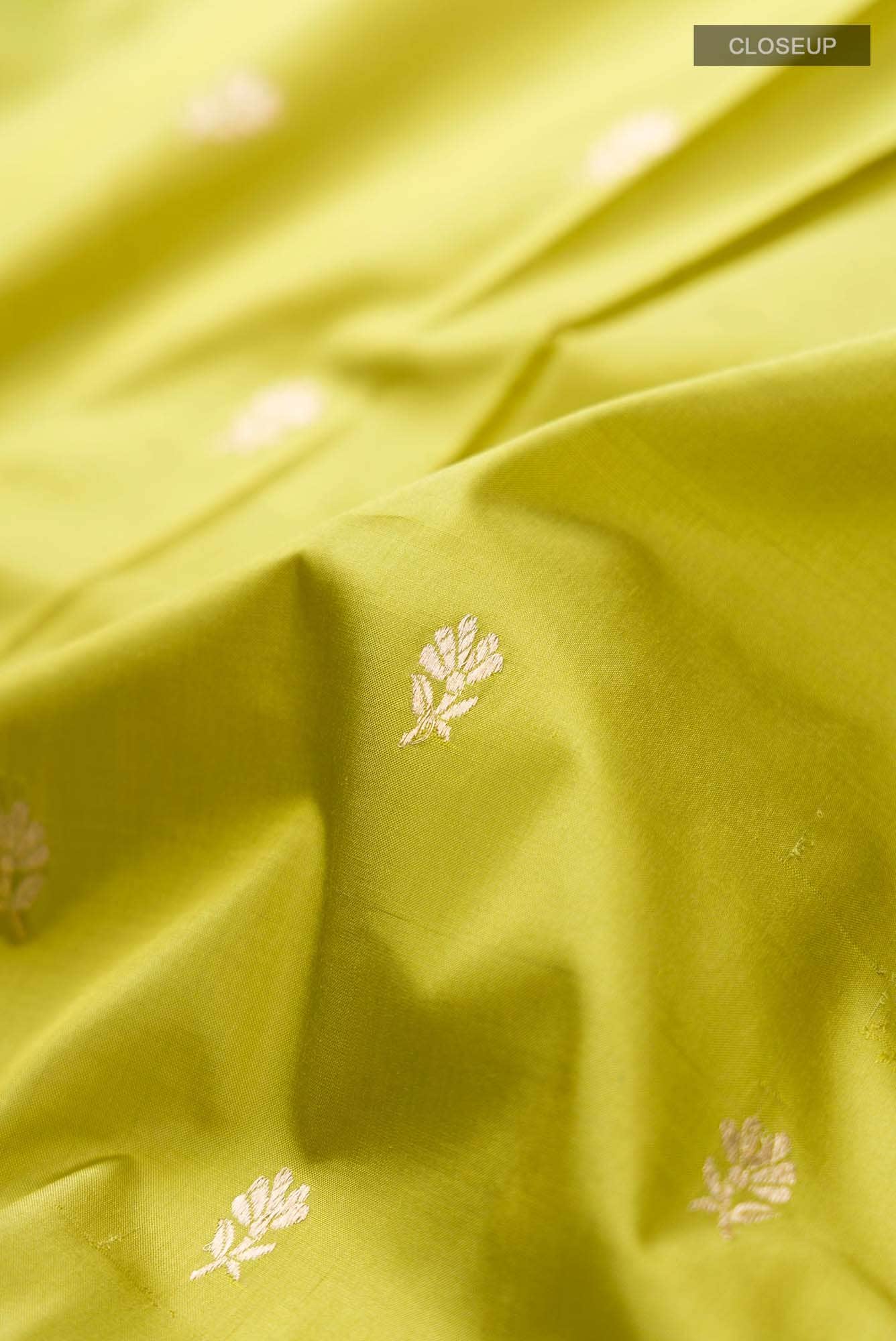Green Banarasi Katan Silk Saree