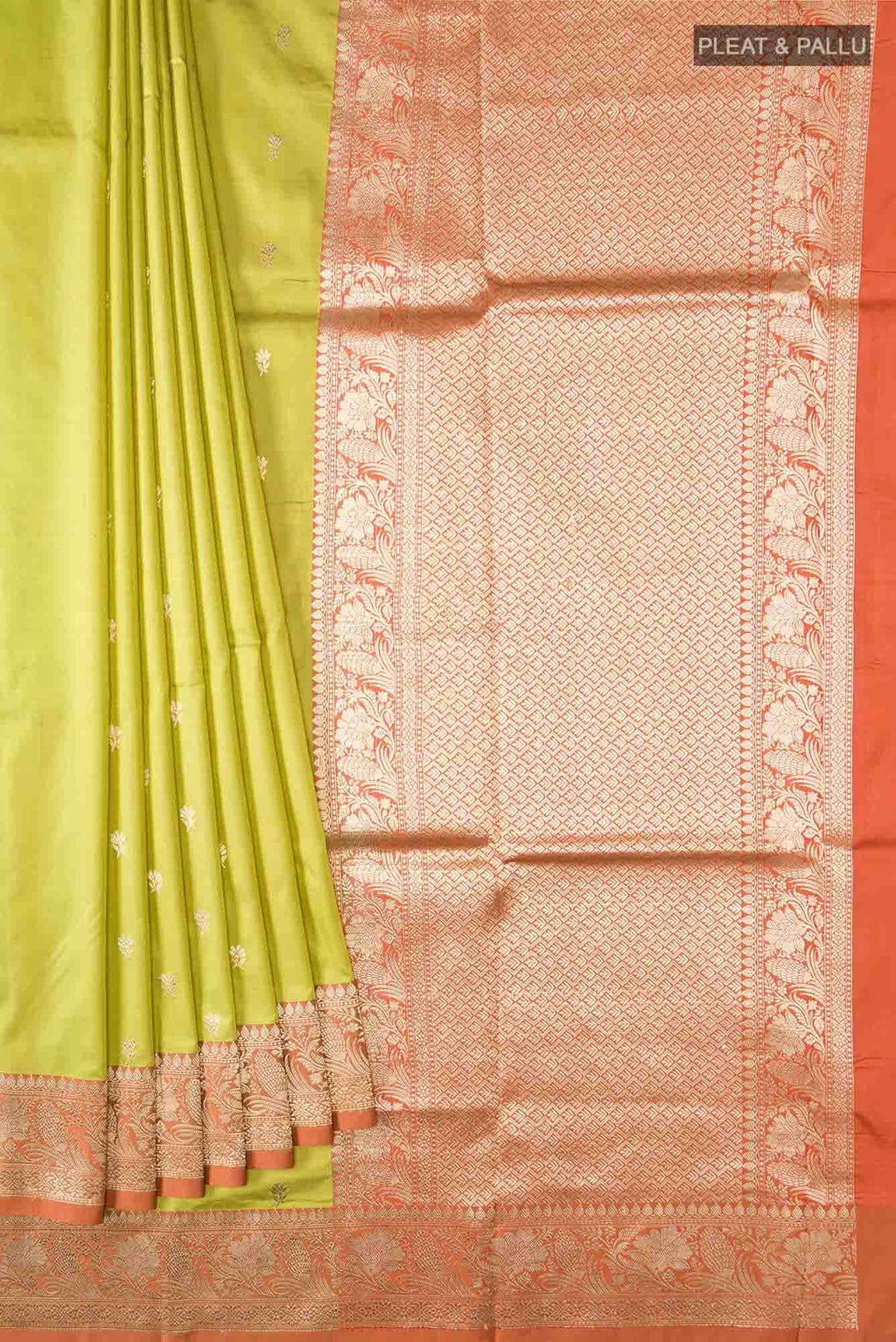 Green Banarasi Katan Silk Saree