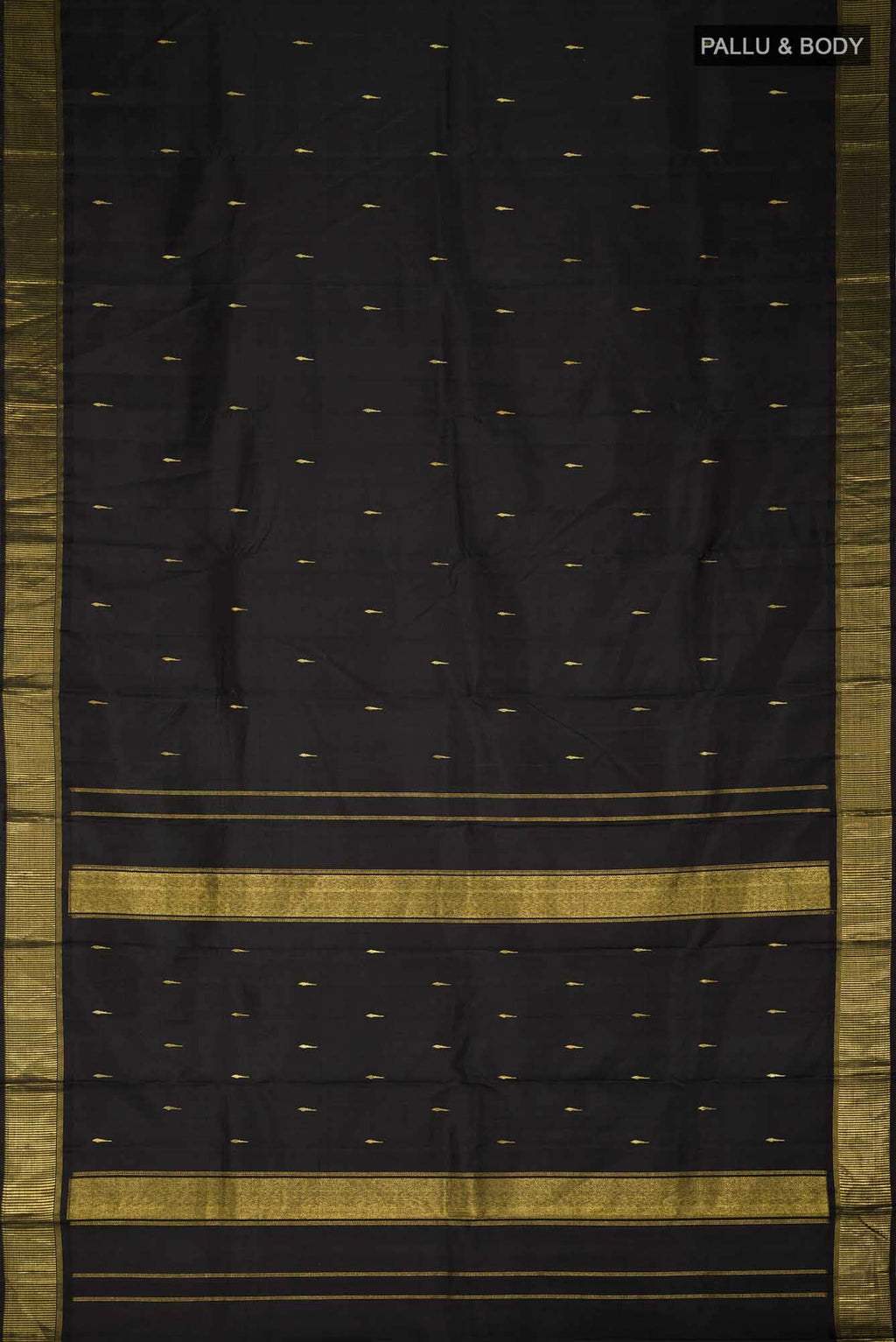 Black Kanchipuram Silk Saree