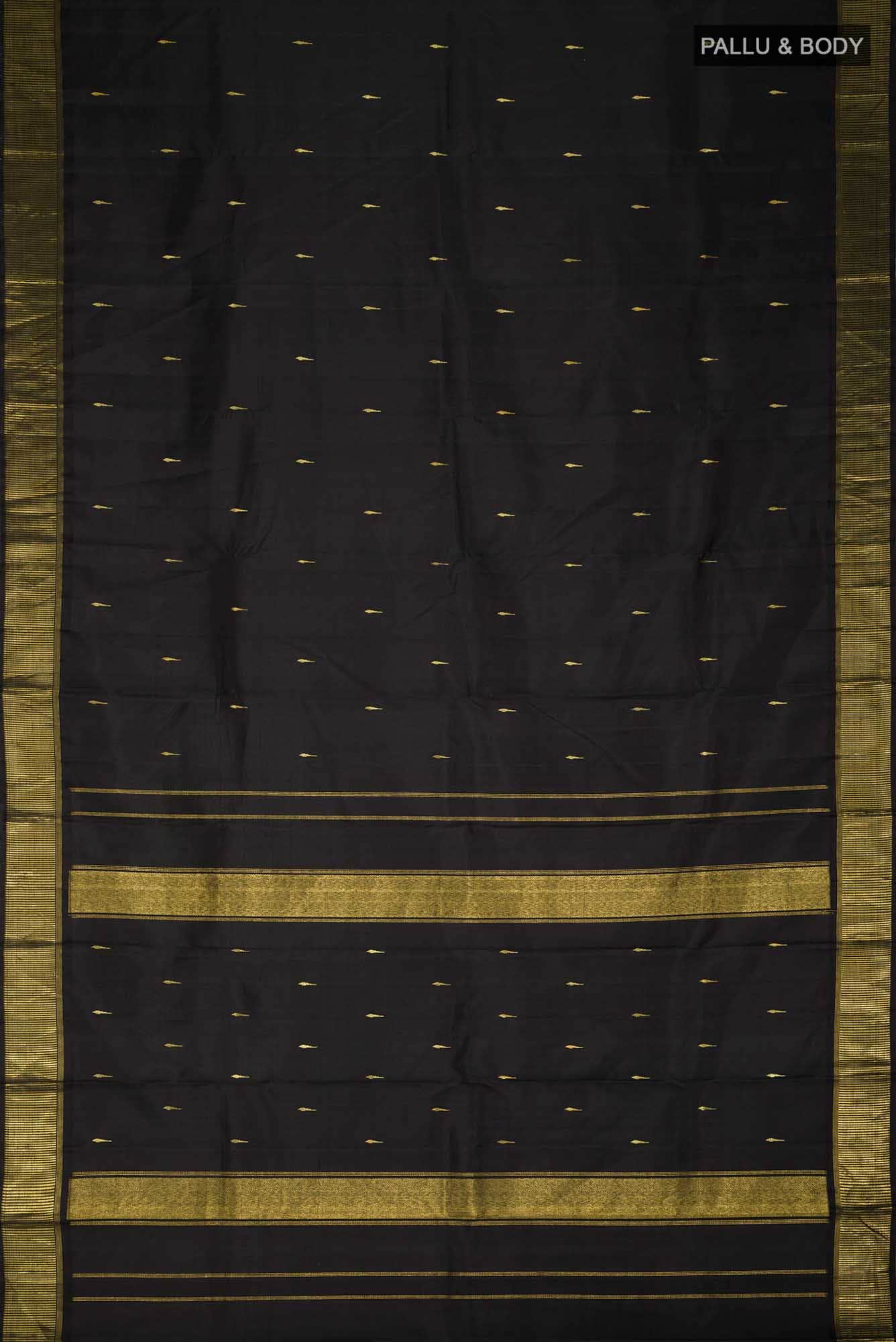 Black Kanchipuram Silk Saree