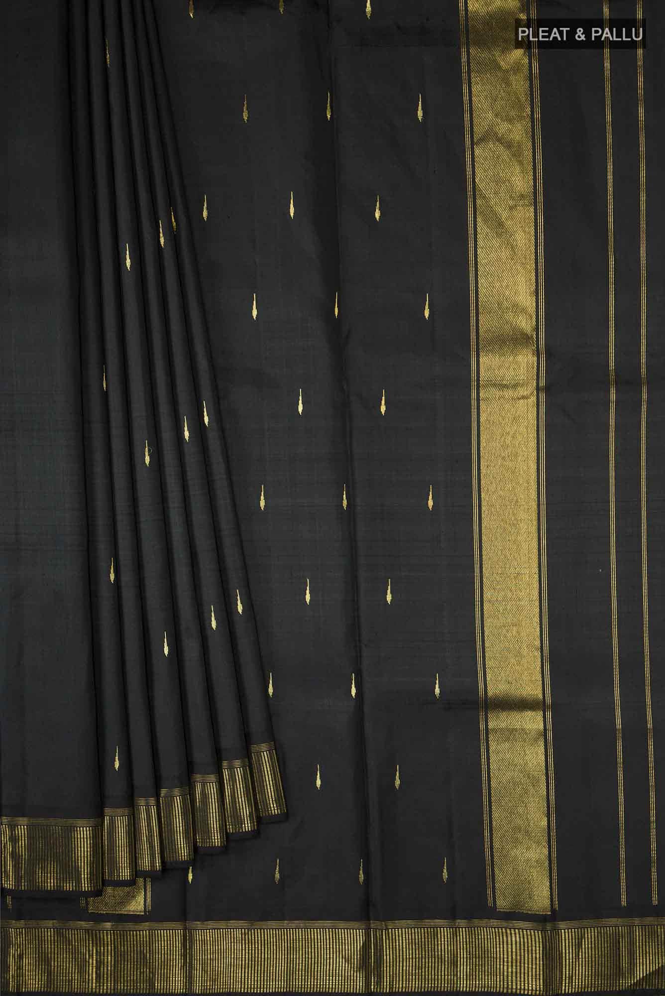 Black Kanchipuram Silk Saree