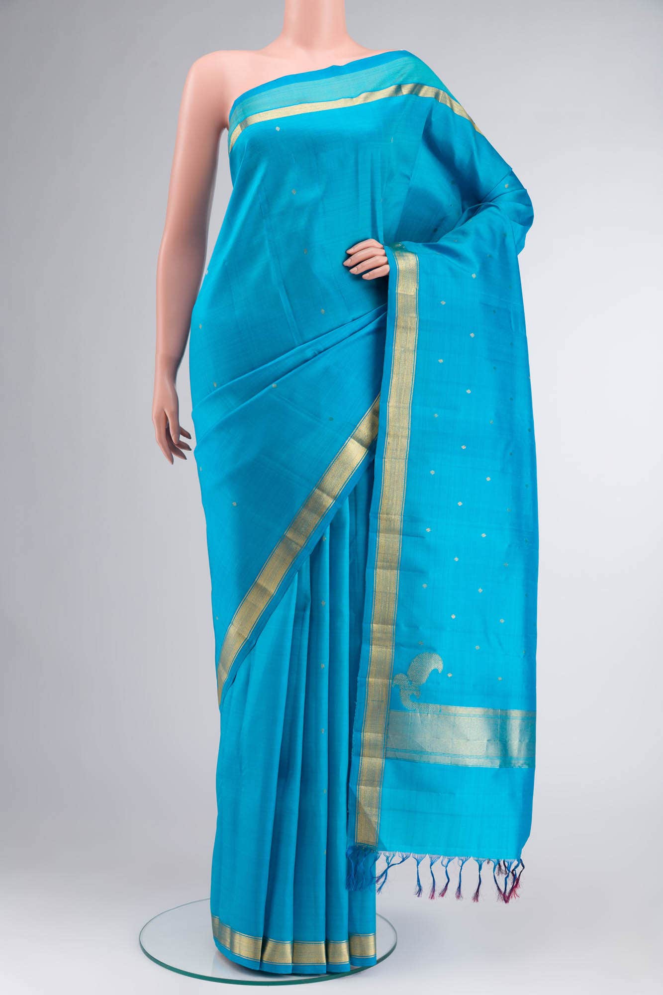 Blue Kanchipuram Silk Saree