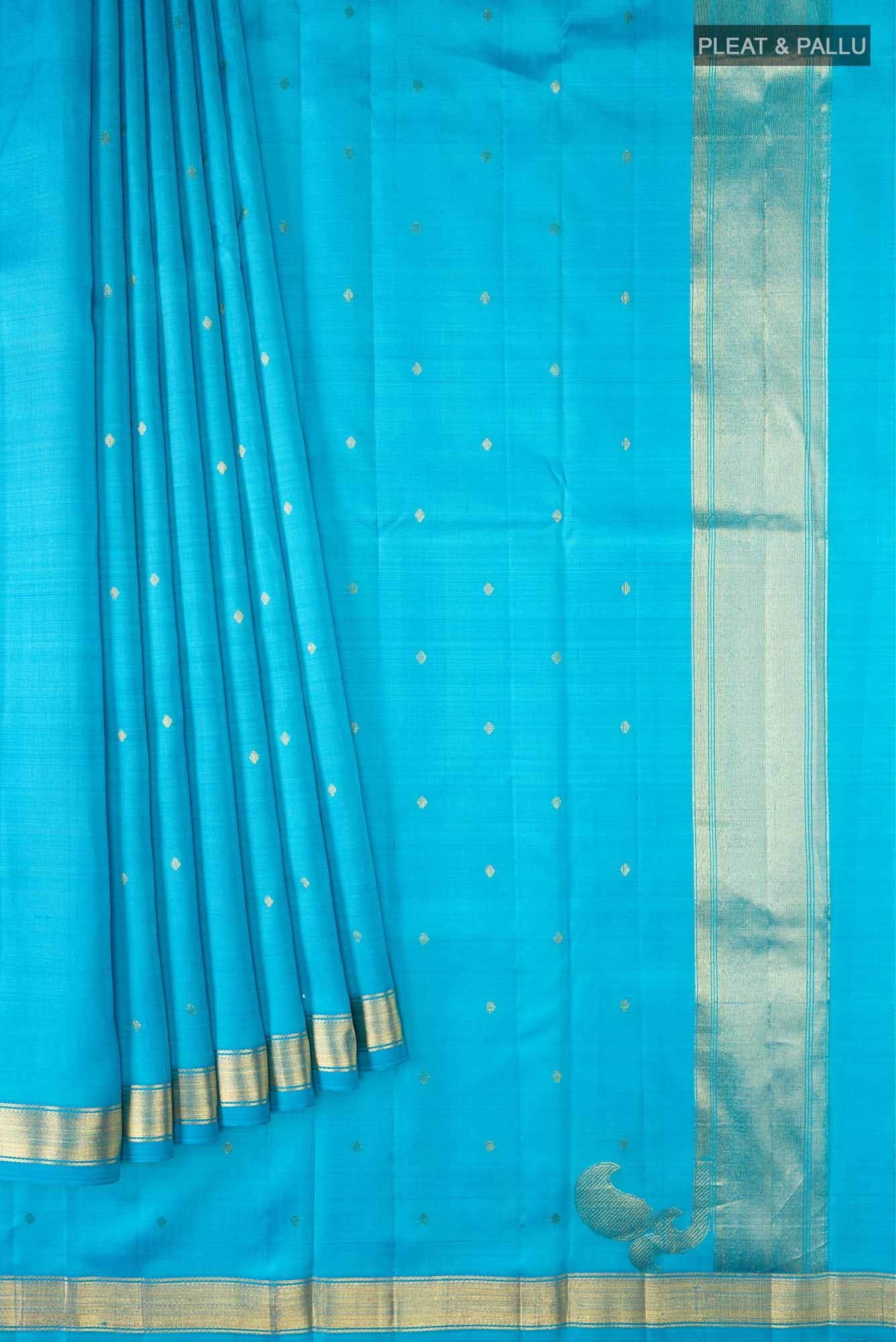 Blue Kanchipuram Silk Saree