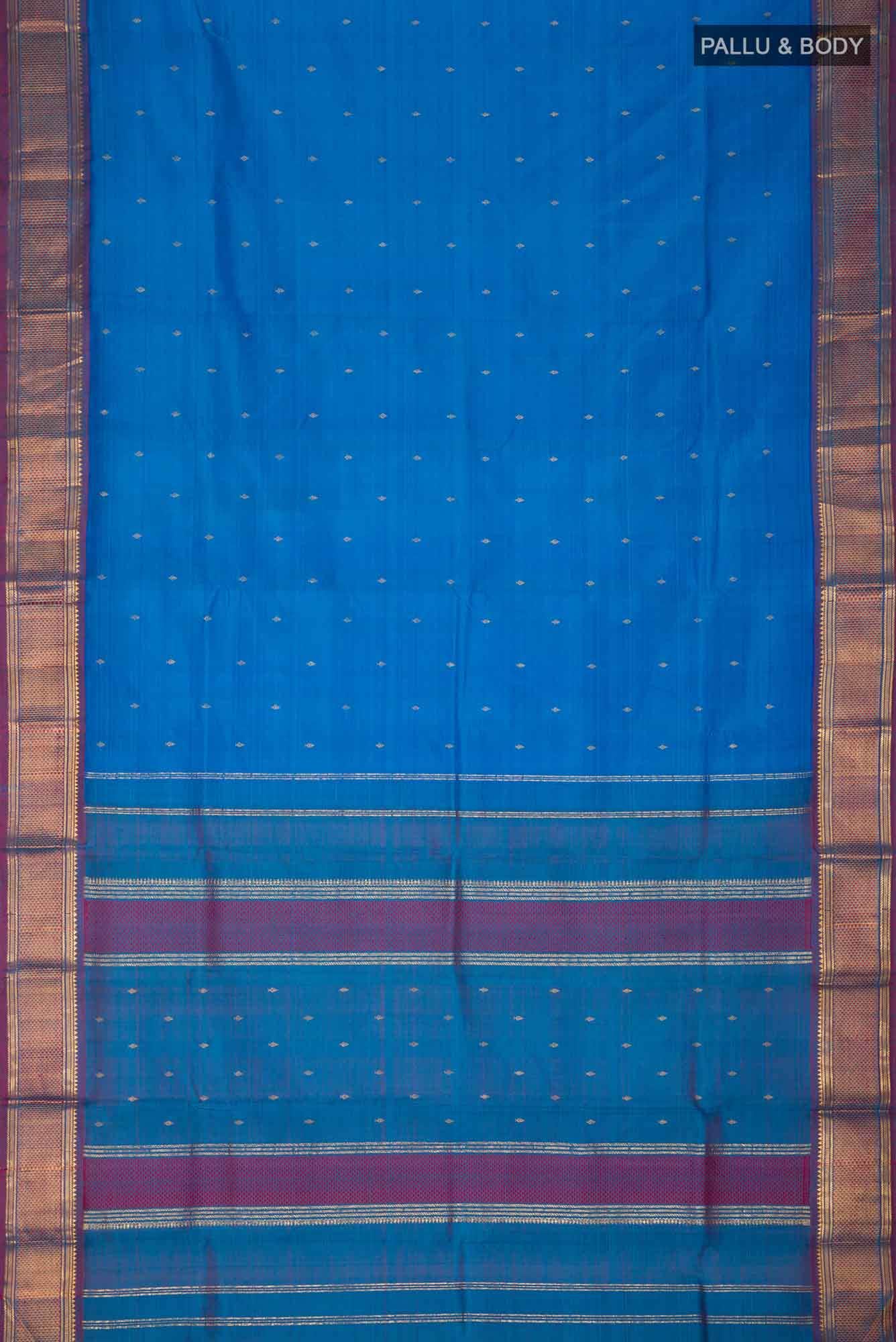 Blue Kanchipuram Silk Saree