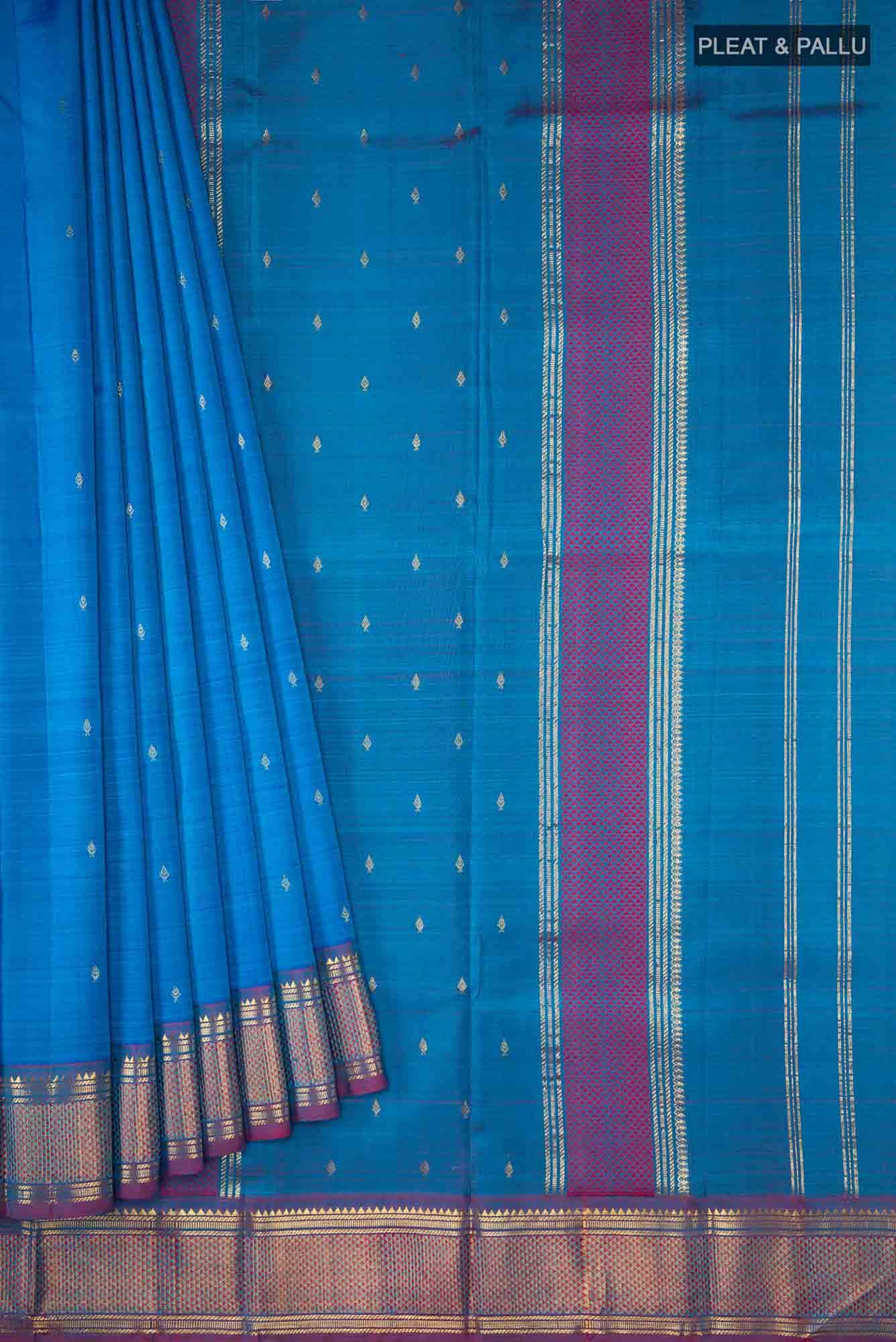 Blue Kanchipuram Silk Saree