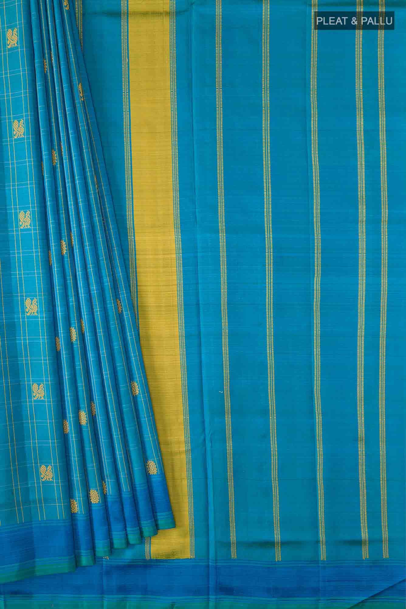 Blue Kanchipuram Silk Saree