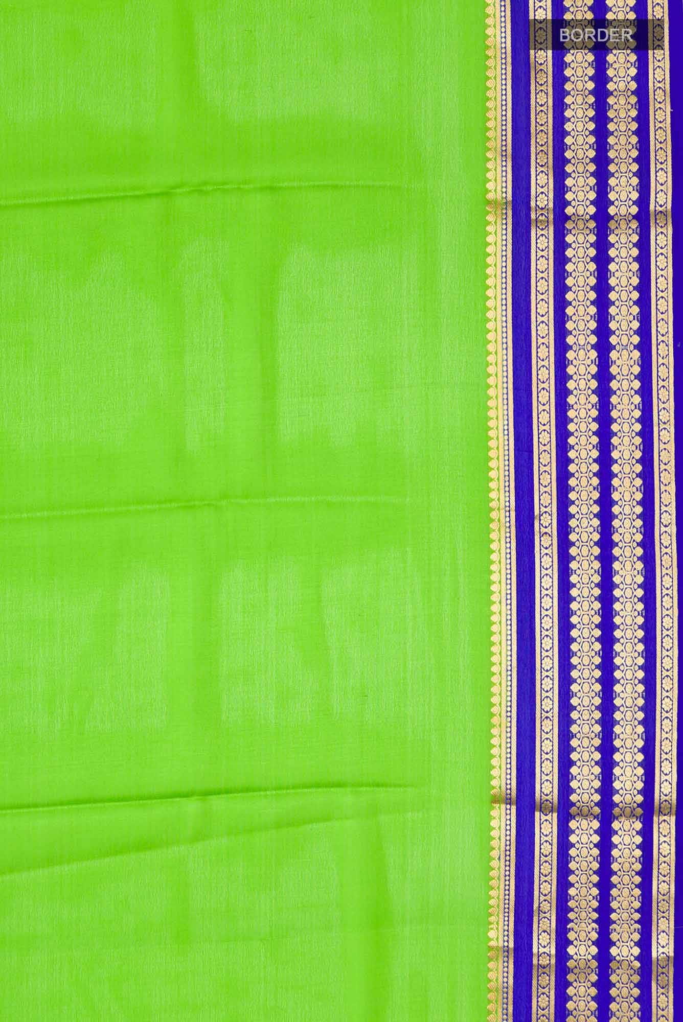 Green Mysore Crepe Saree