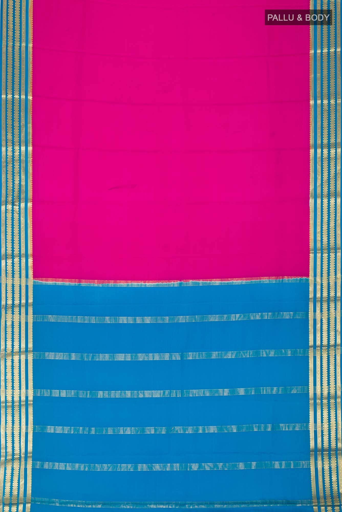 Pink Mysore Crepe Saree