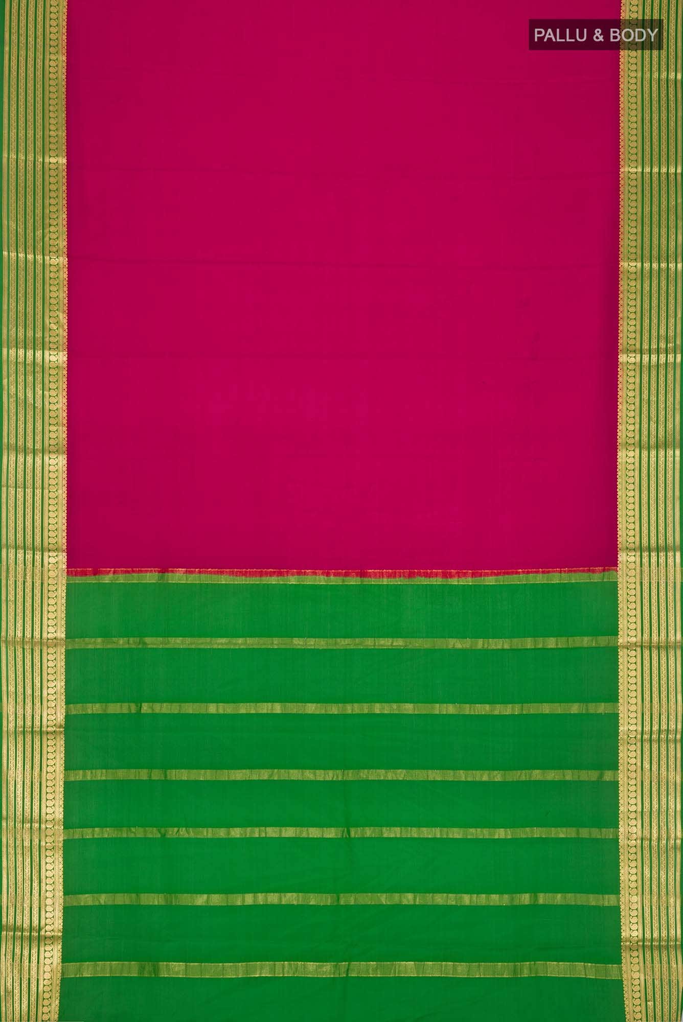 Pink Mysore Crepe Saree