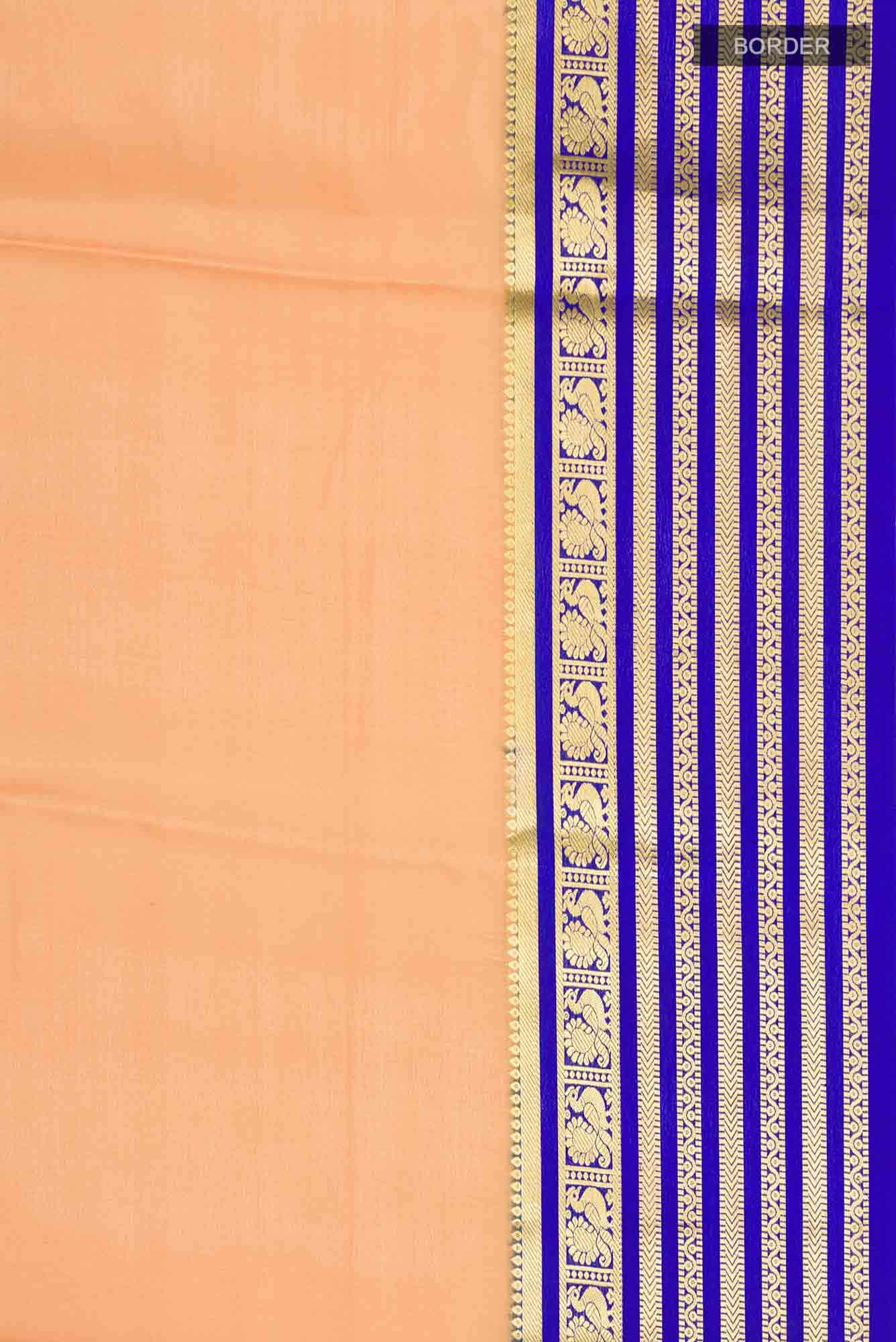 Orange Mysore Crepe Saree