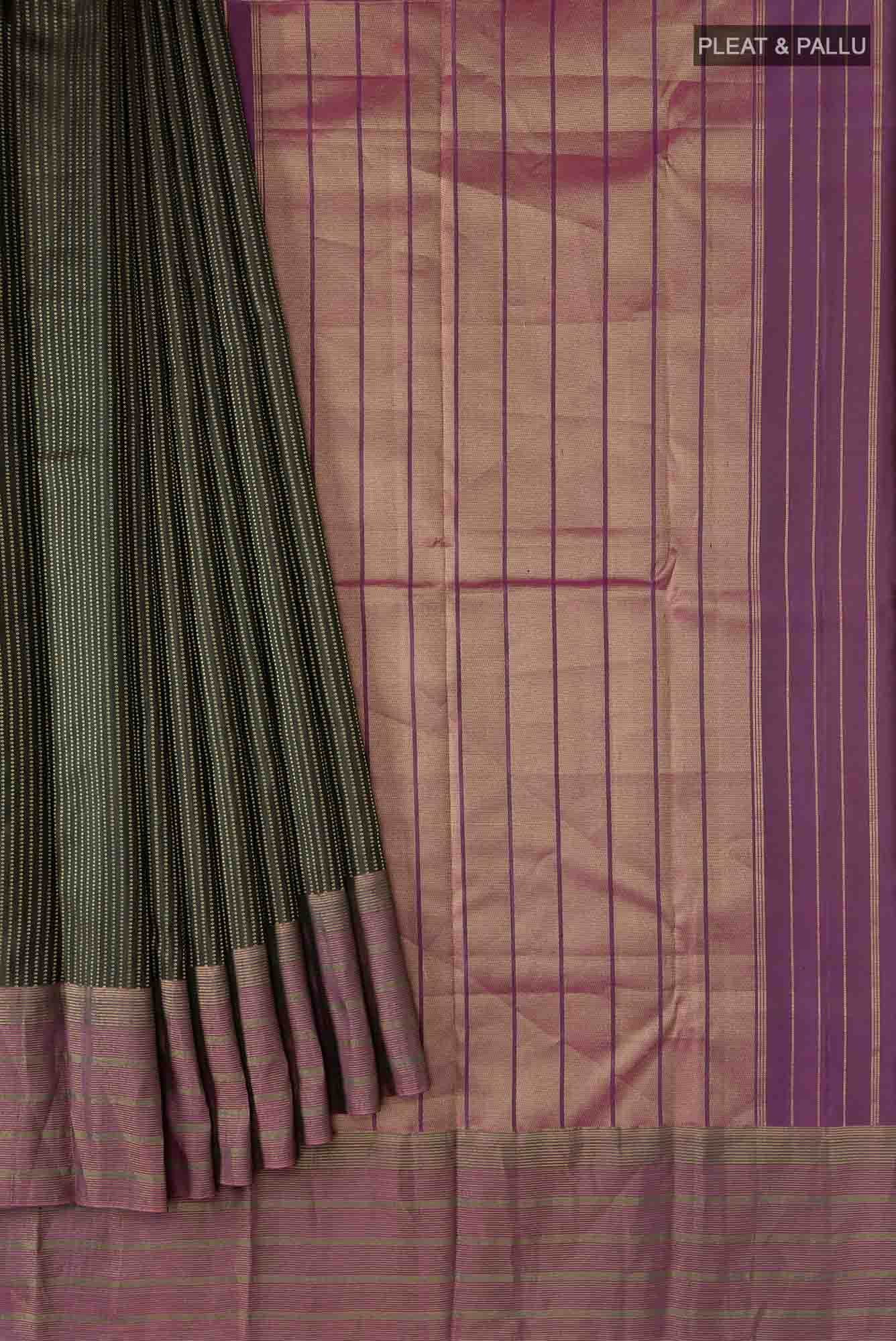 Black Kanchipuram Silk Saree