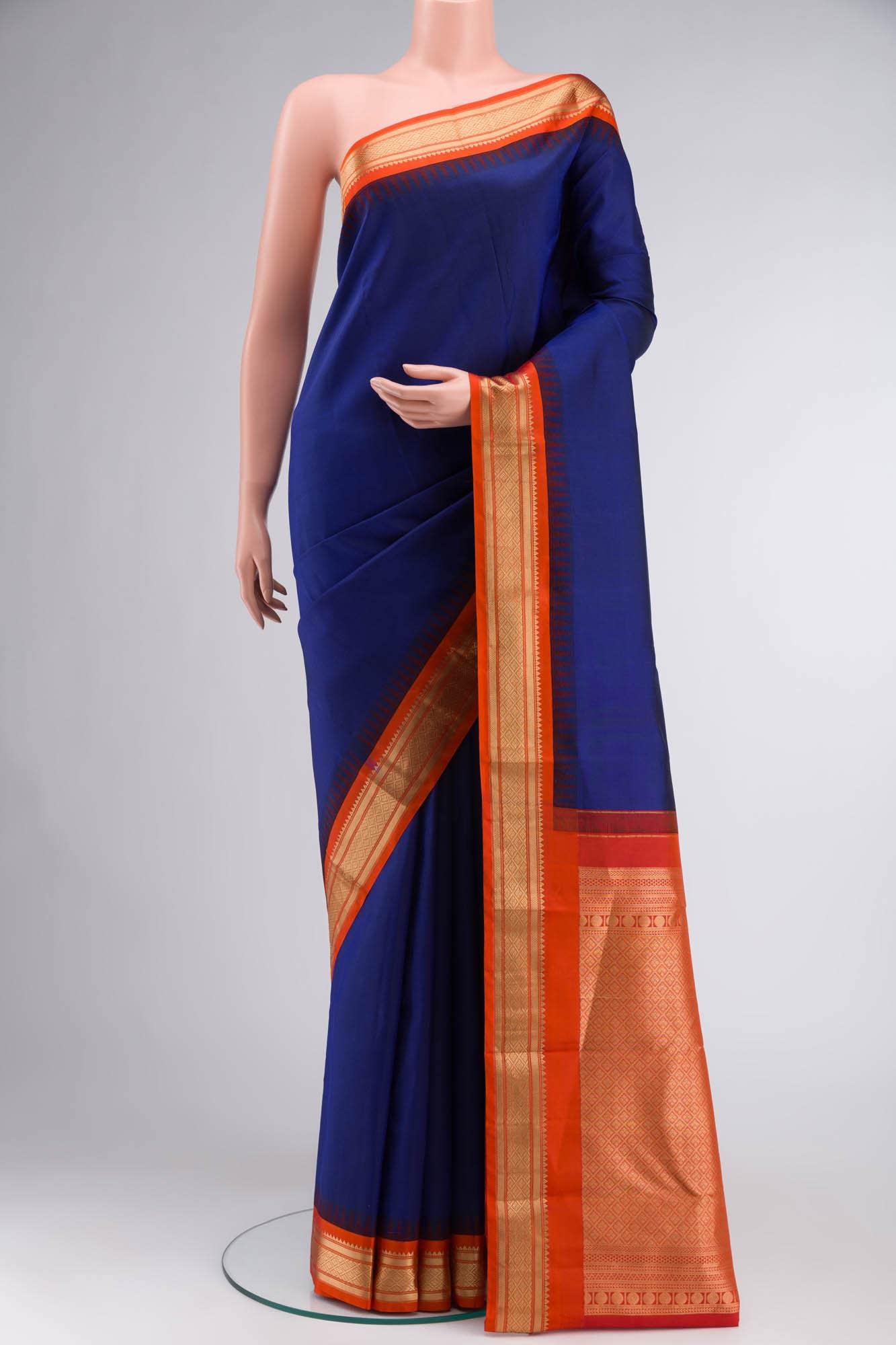 Blue Kanchipuram Silk Saree