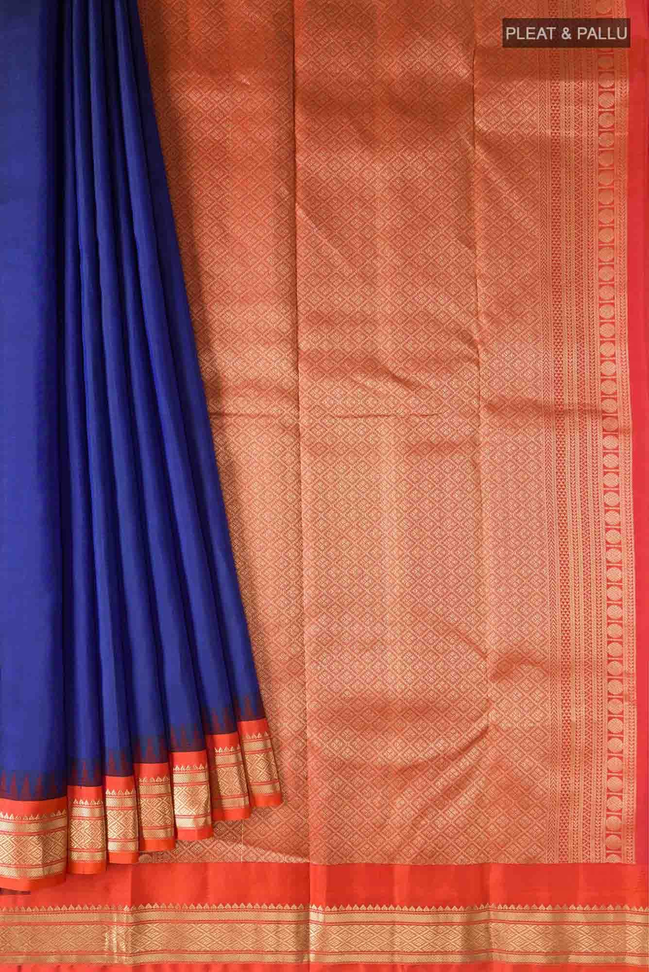 Blue Kanchipuram Silk Saree