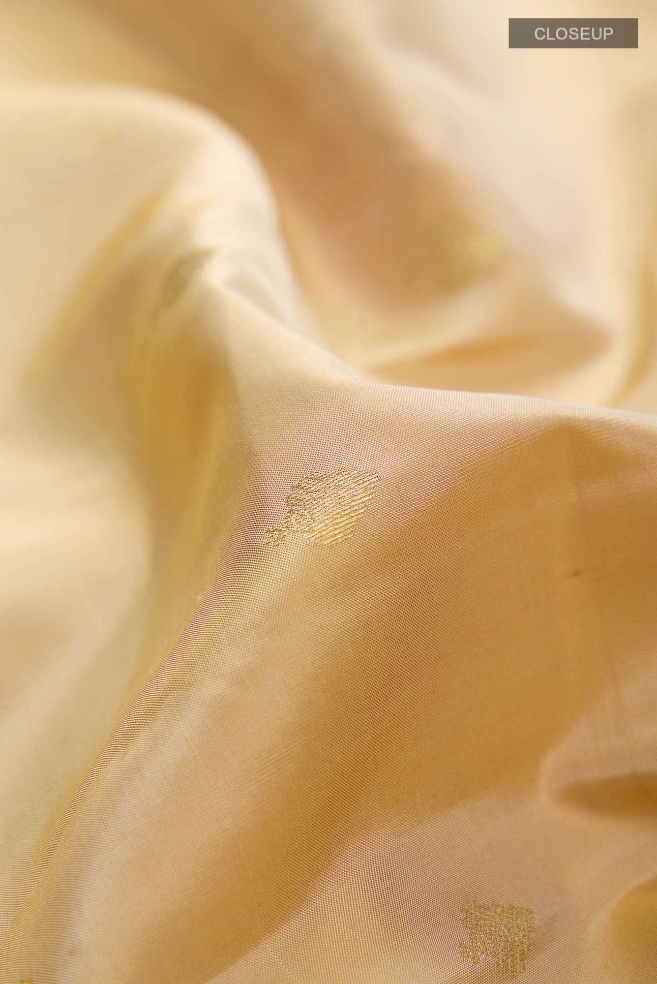 Beige Kanchipuram Silk Saree