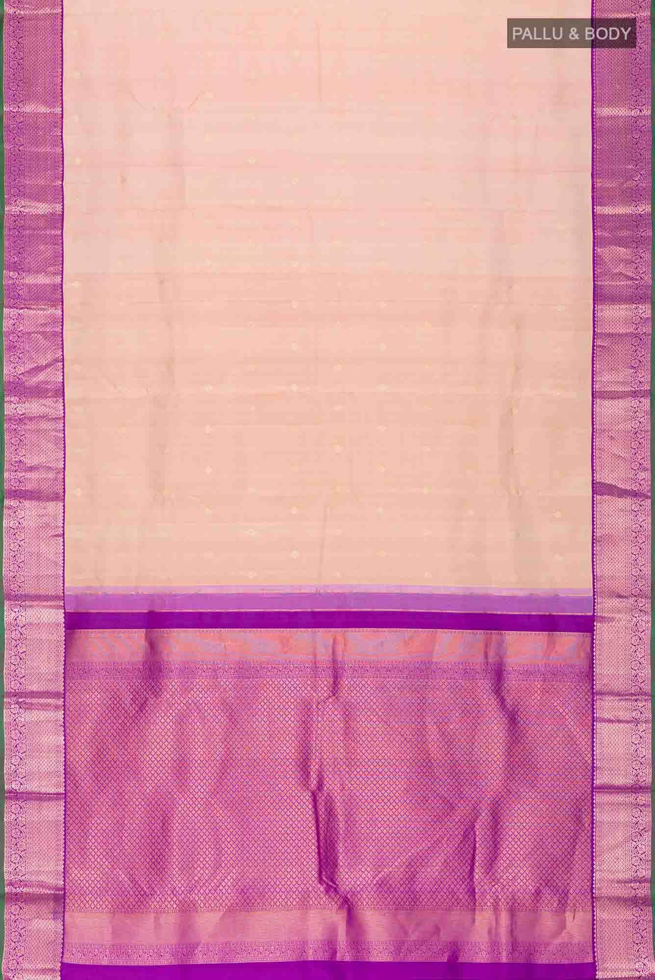 Beige Kanchipuram Silk Saree