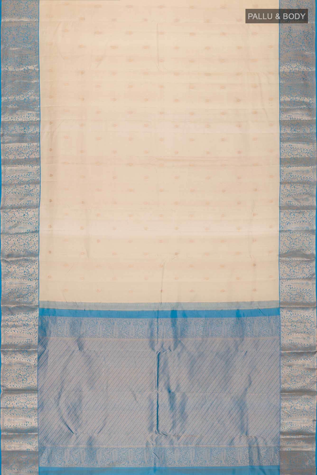 Beige Kanchipuram Silk Saree