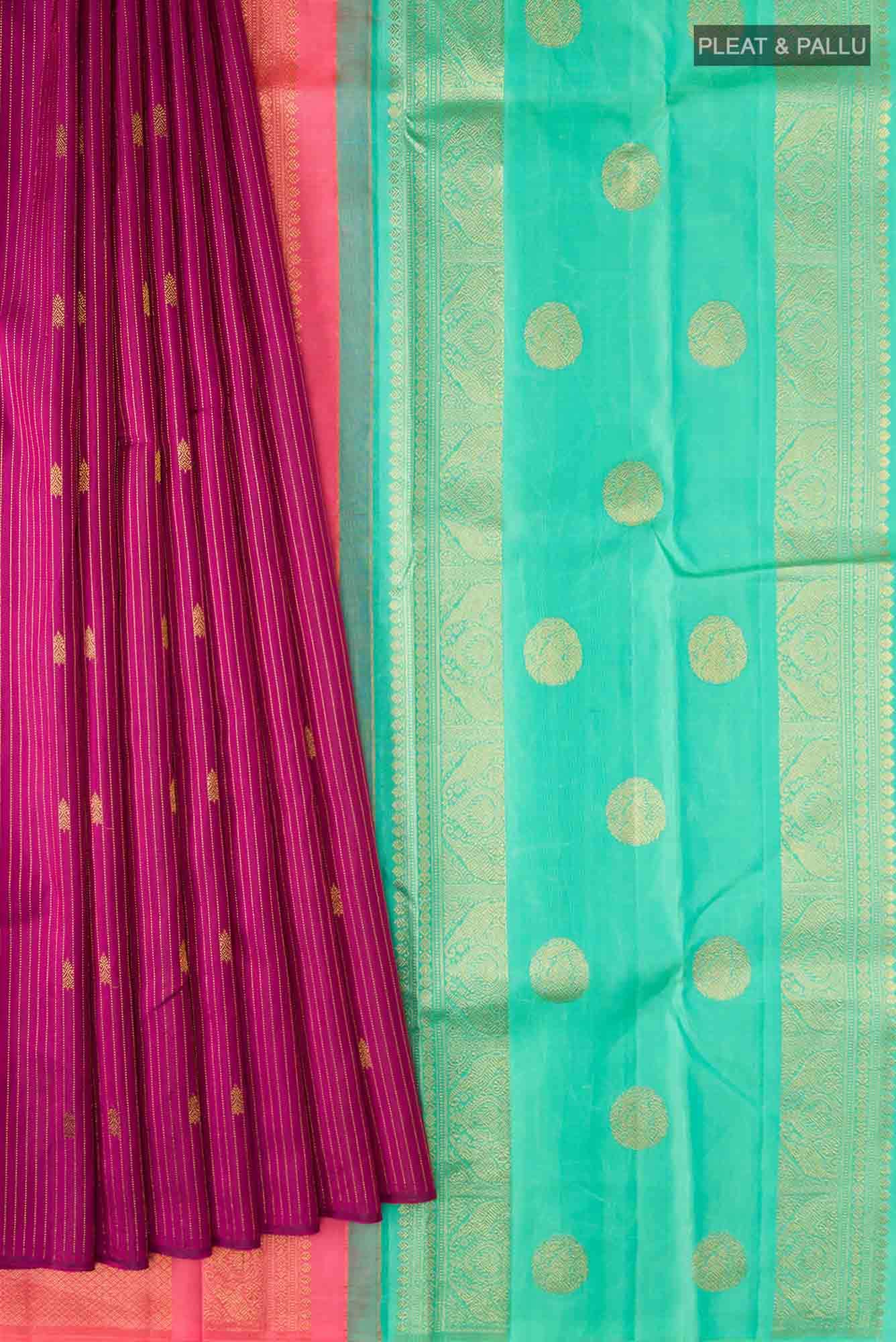 Magenta Kanchipuram Silk Saree