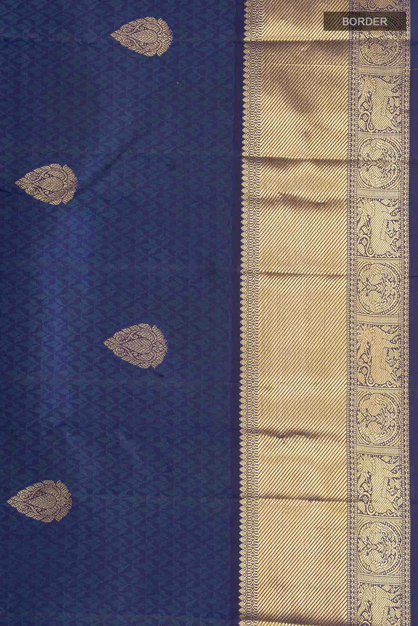 Blue Kanchipuram Silk Saree