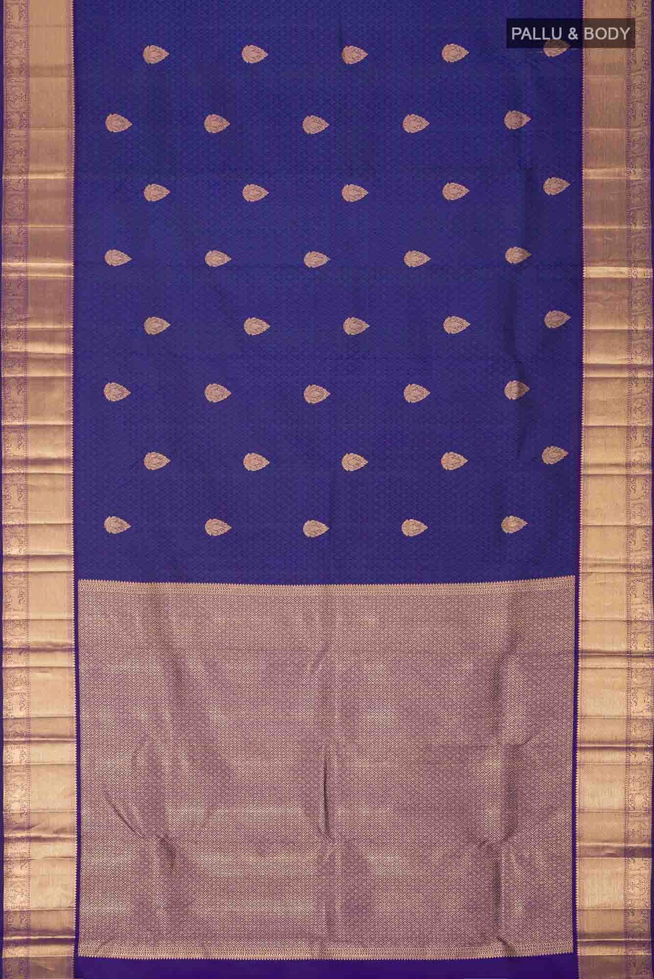 Blue Kanchipuram Silk Saree
