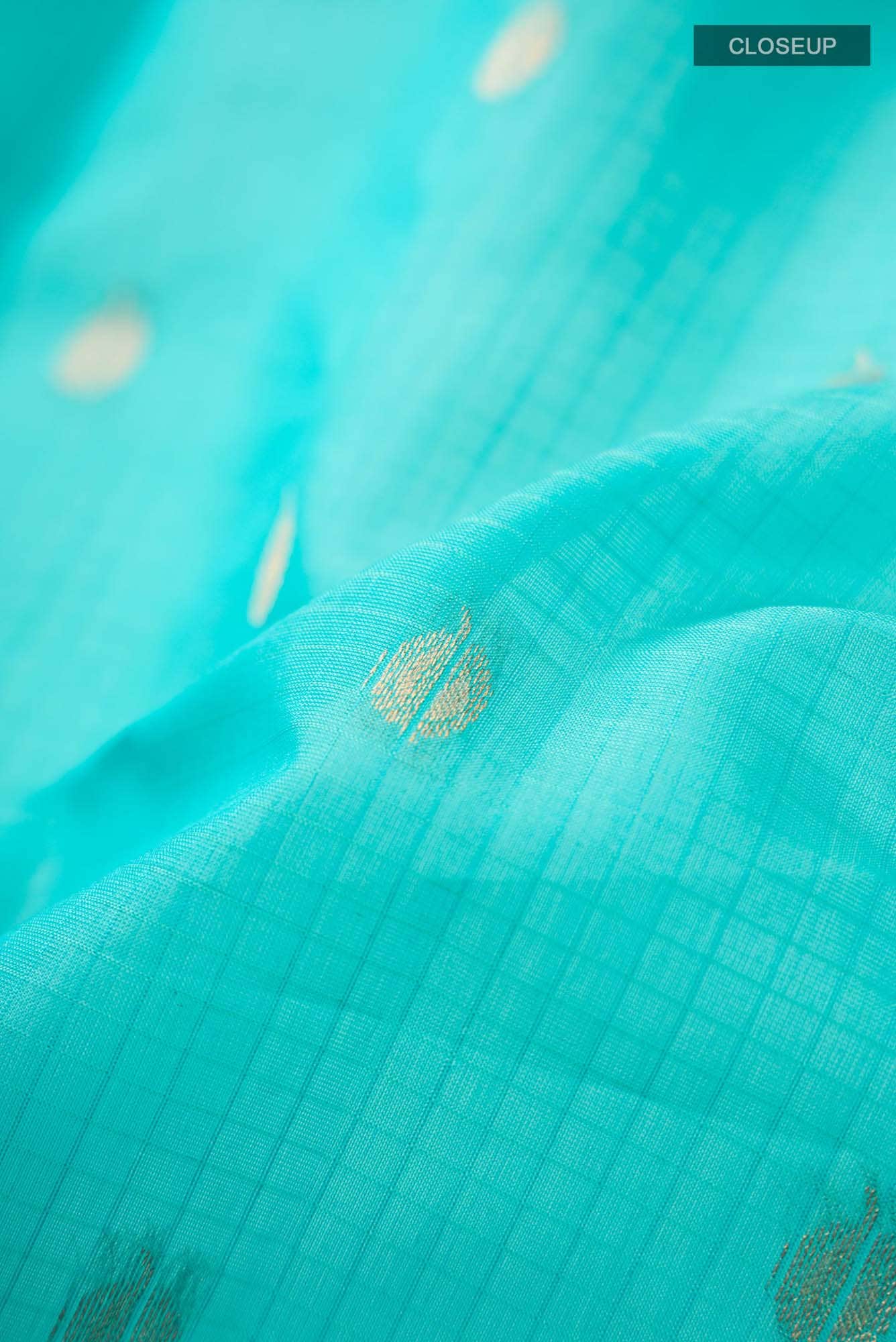 Blue Gadwal Silk Cotton Saree