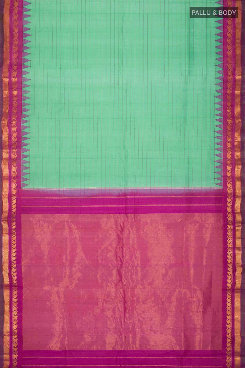 Green Gadwal Silk Cotton Saree