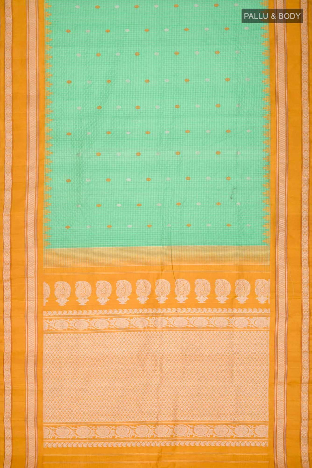 Green Gadwal Silk Cotton Saree