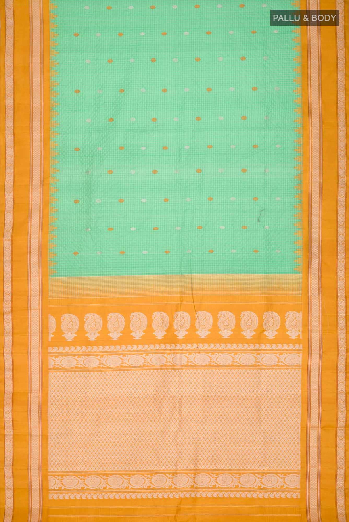 Green Gadwal Silk Cotton Saree