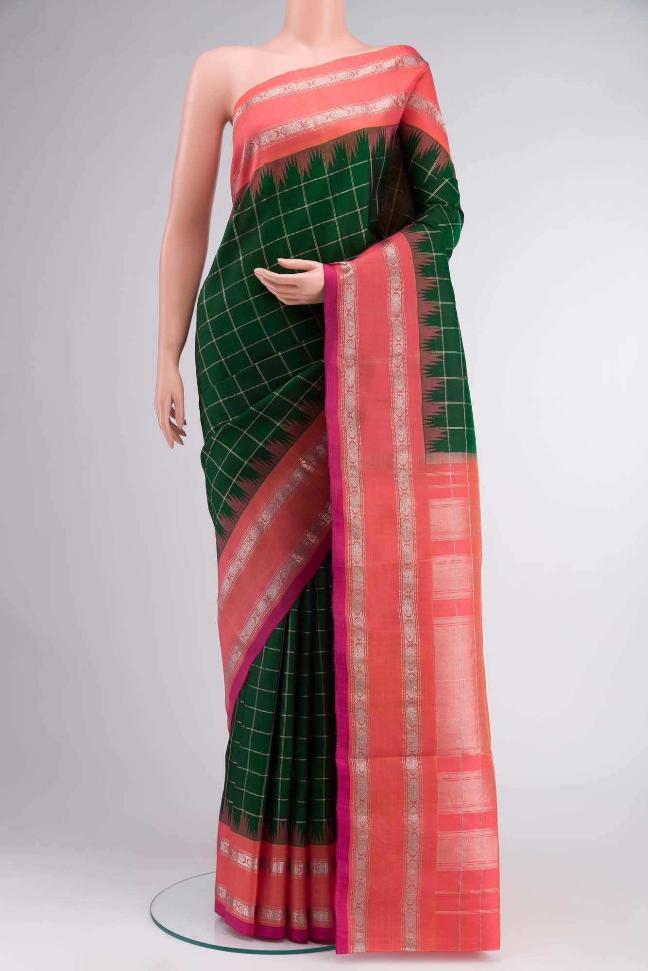 Green Gadwal Silk Saree