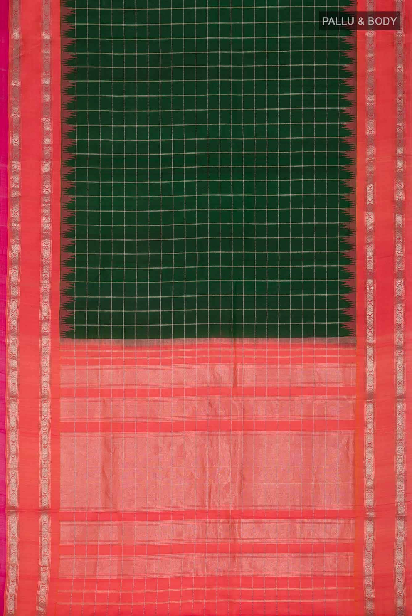 Green Gadwal Silk Saree
