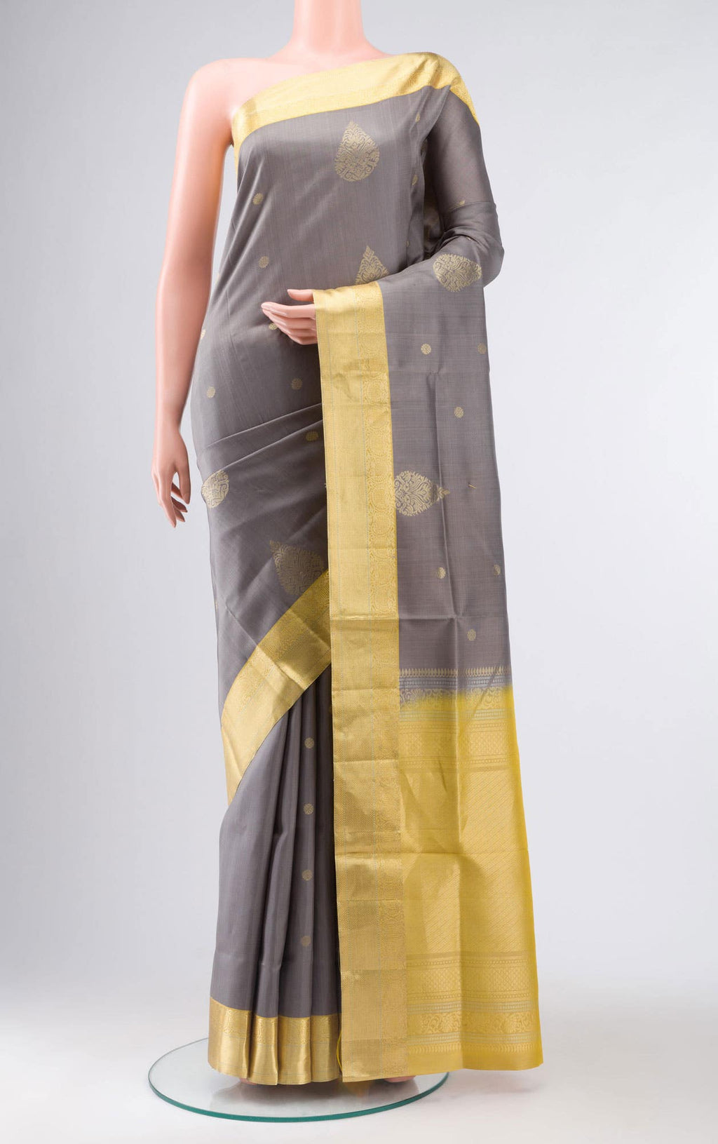 Grey Soft Silk Saree