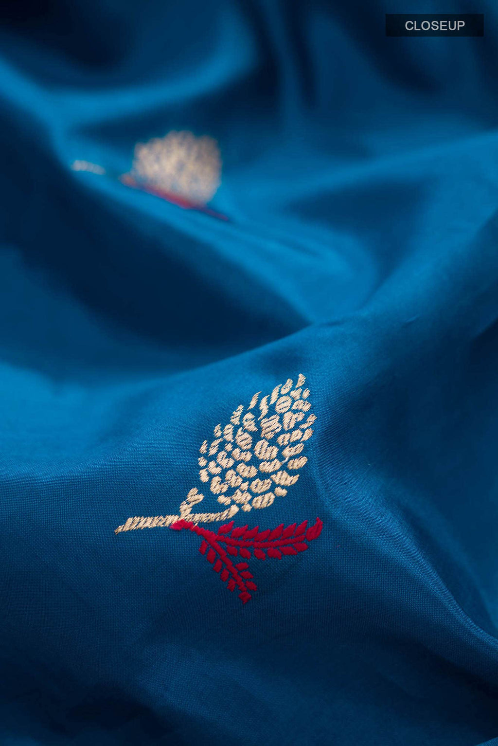 Blue Banarasi Katan Silk Saree