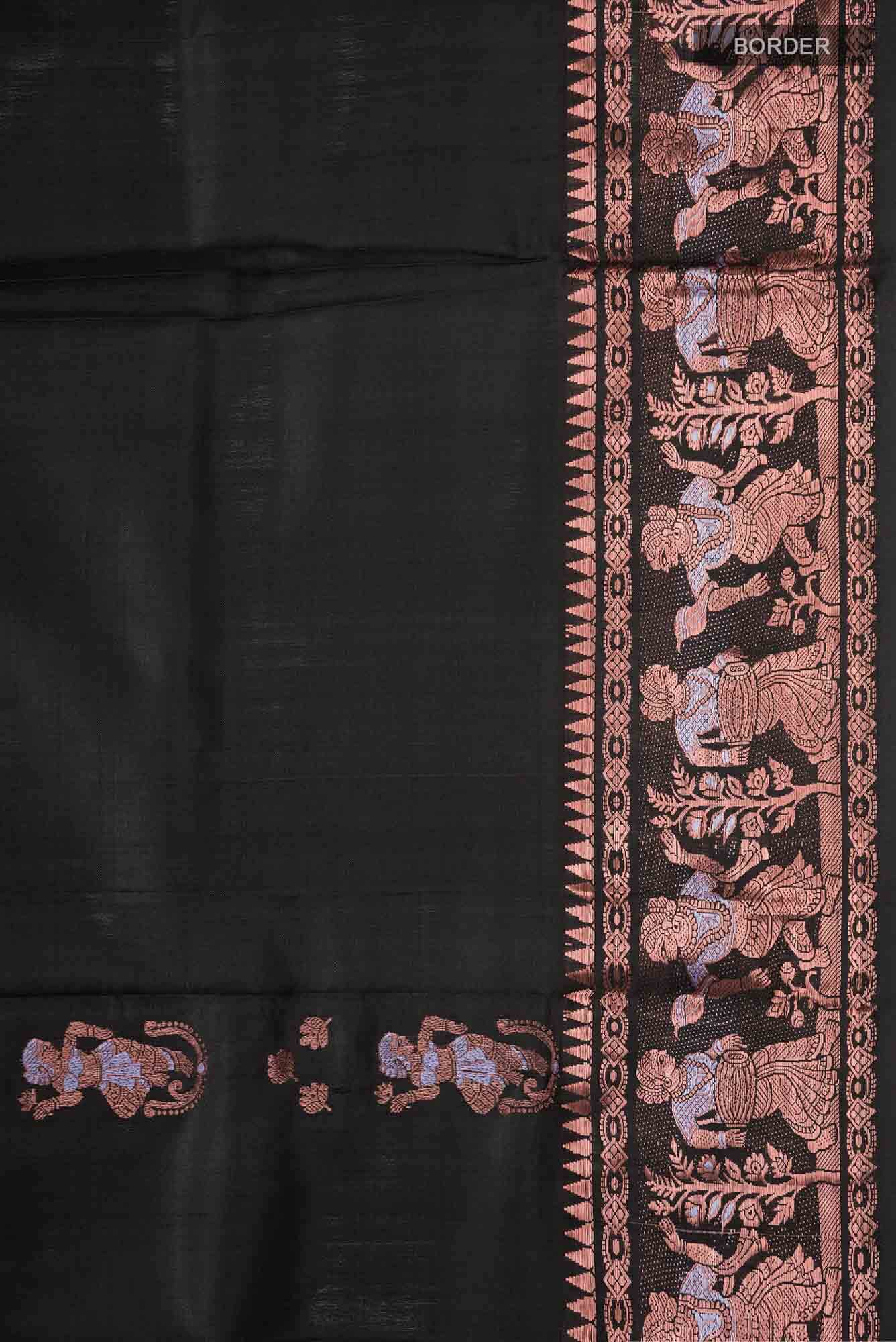 Black Baluchari Silk Saree