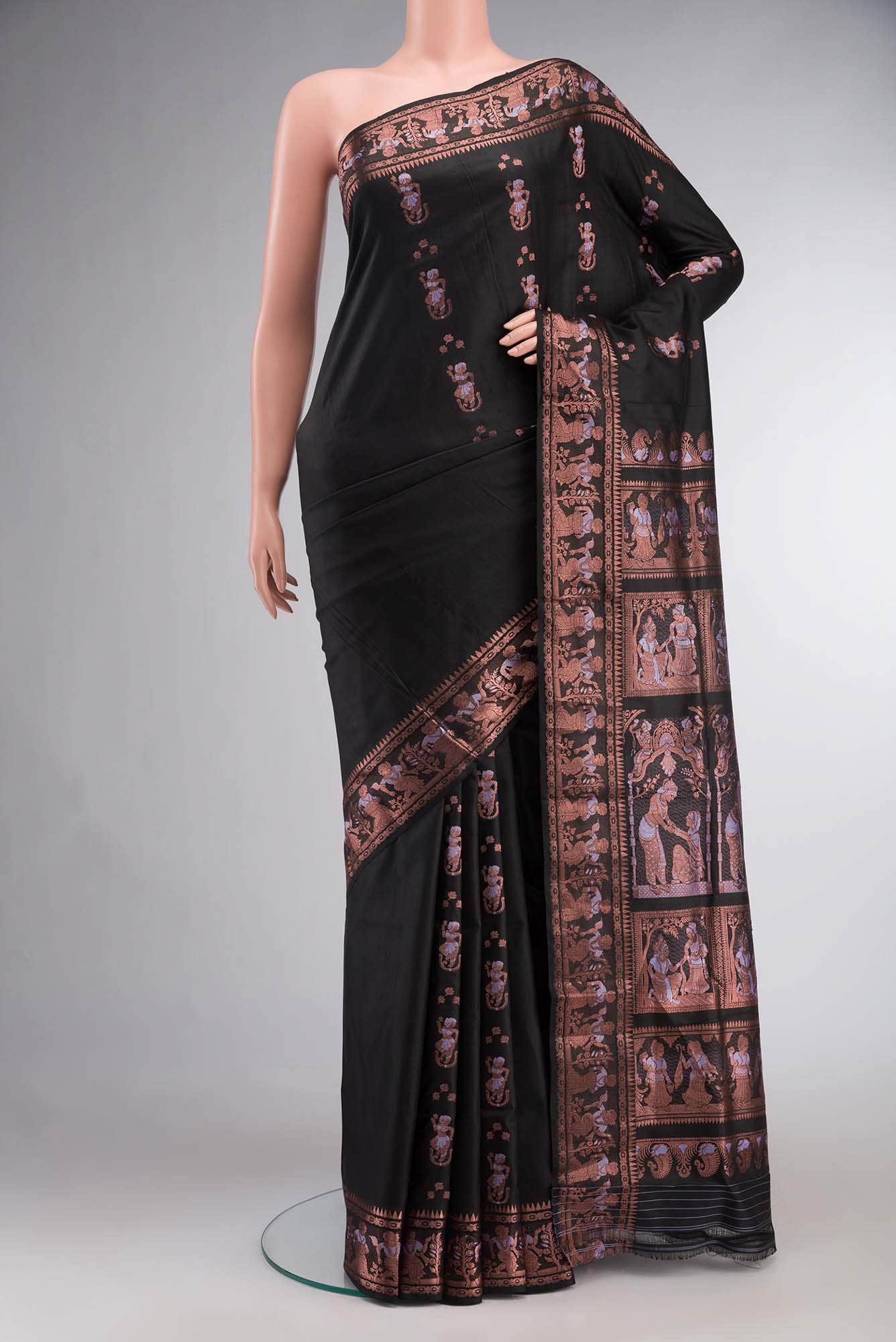 Black Baluchari Silk Saree