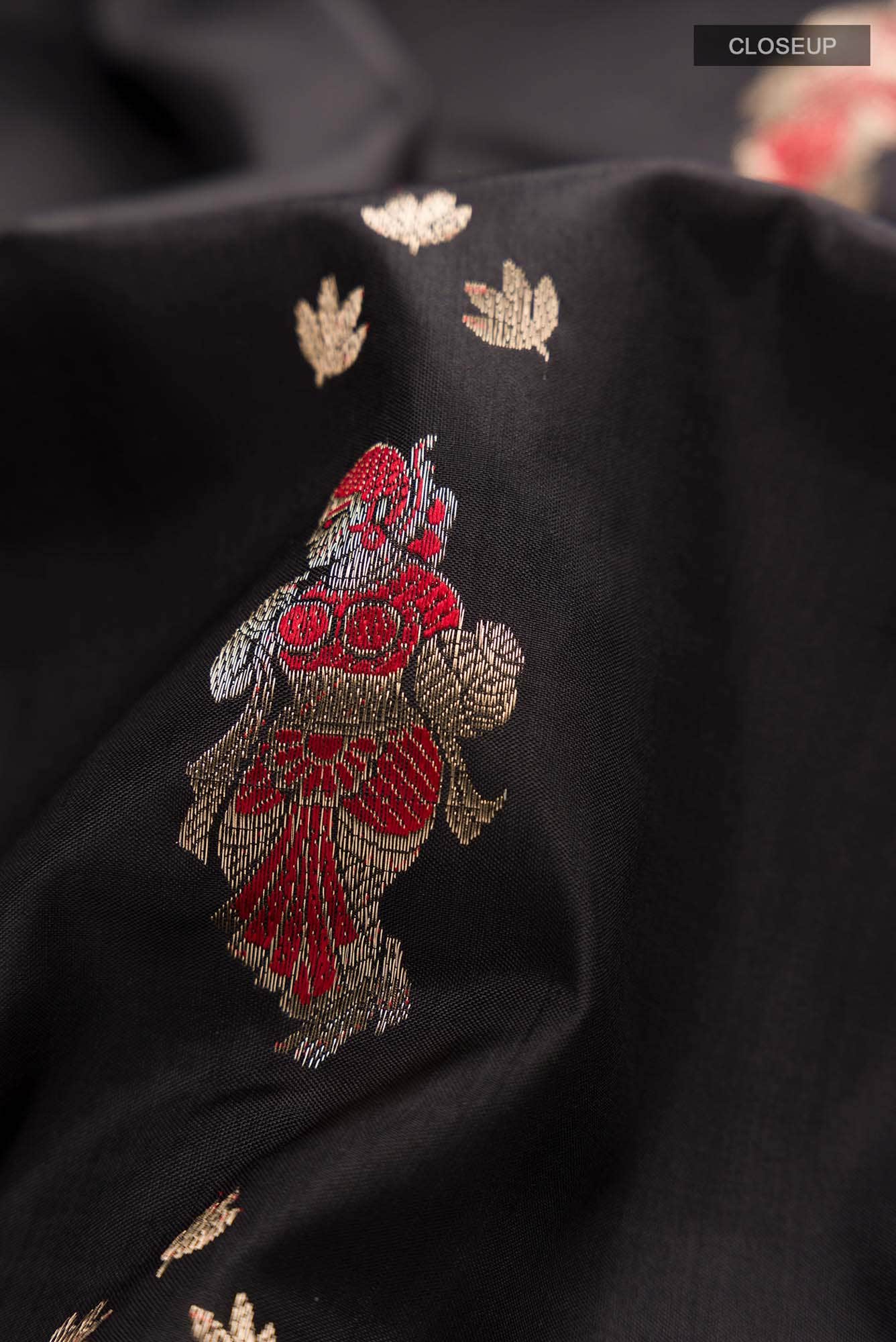 Black Baluchari Silk Saree