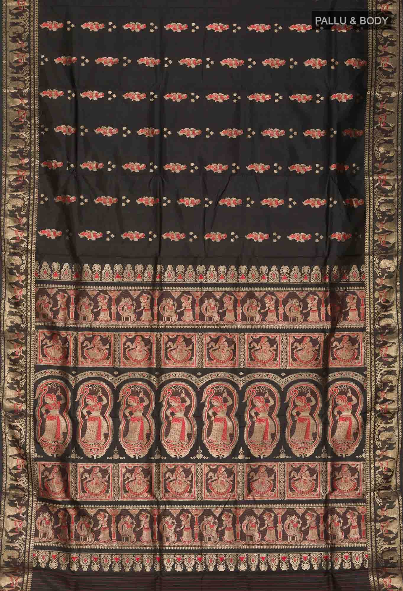 Black Baluchari Silk Saree