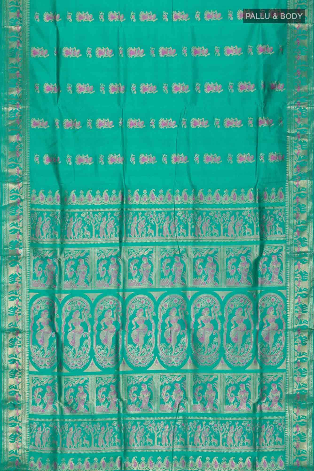 Green Baluchari Silk Saree