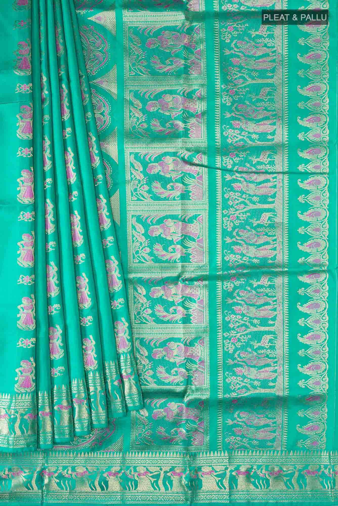 Green Baluchari Silk Saree