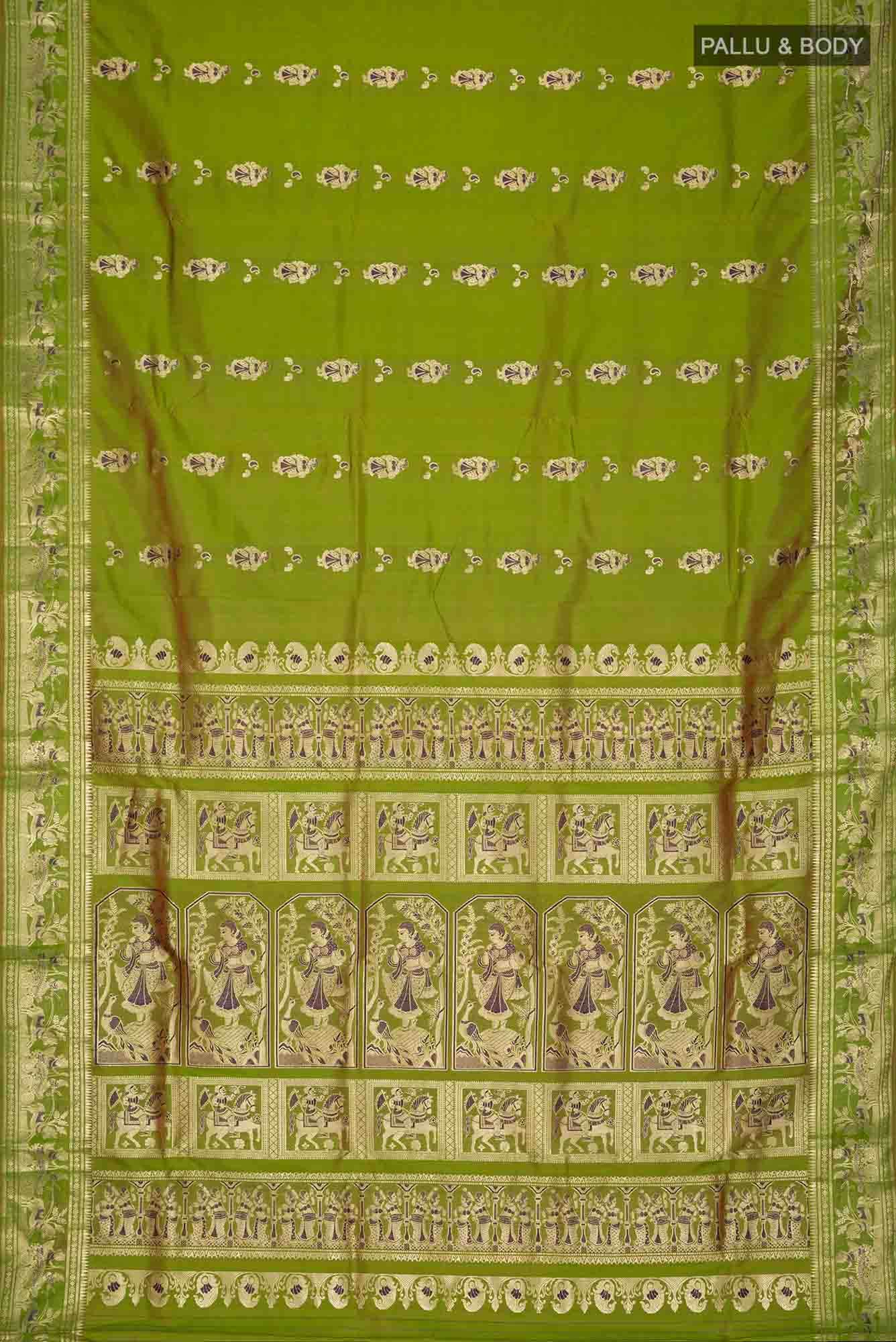 Green Baluchari Silk Saree