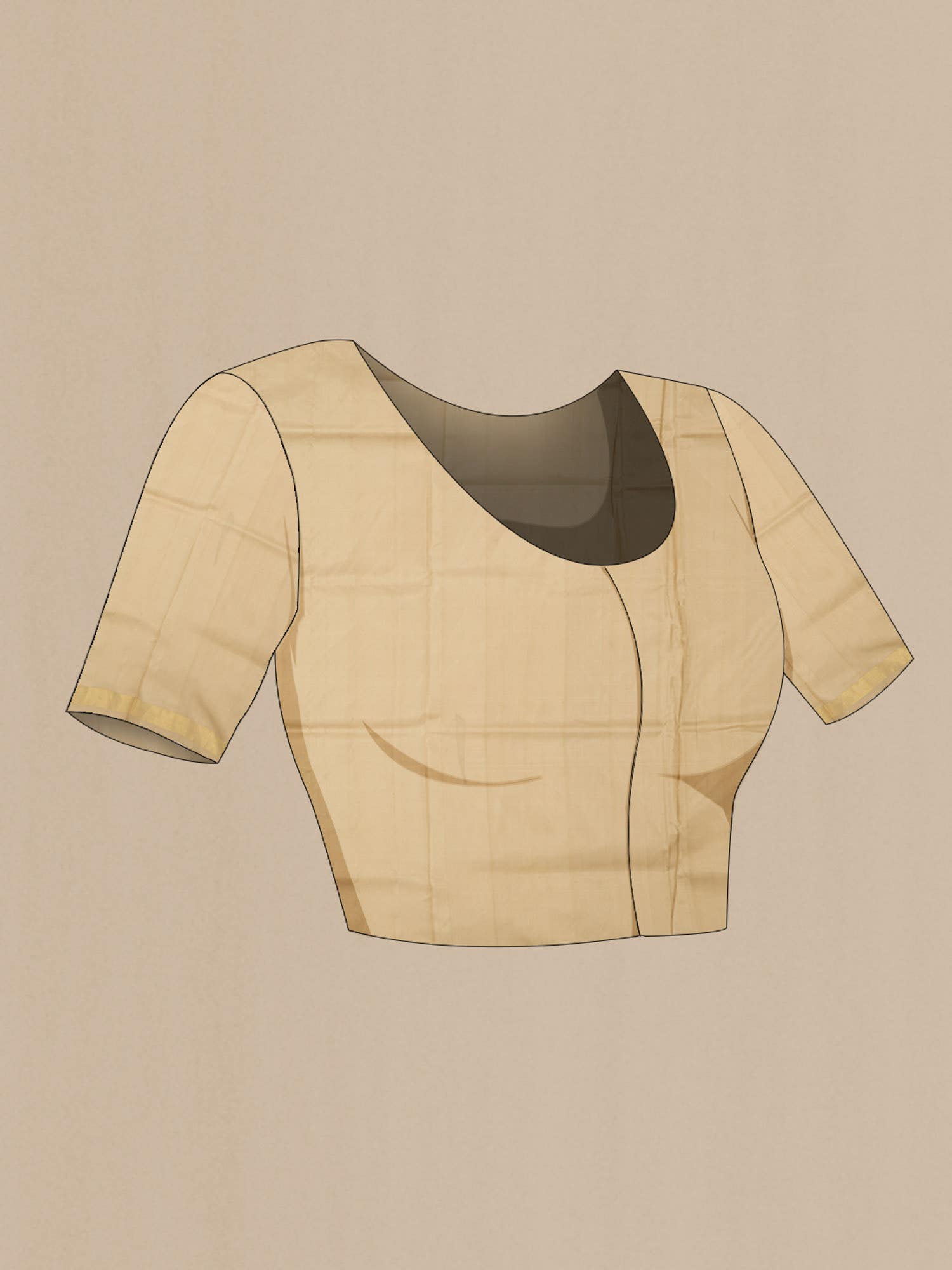 Beige Uppada Silk Saree