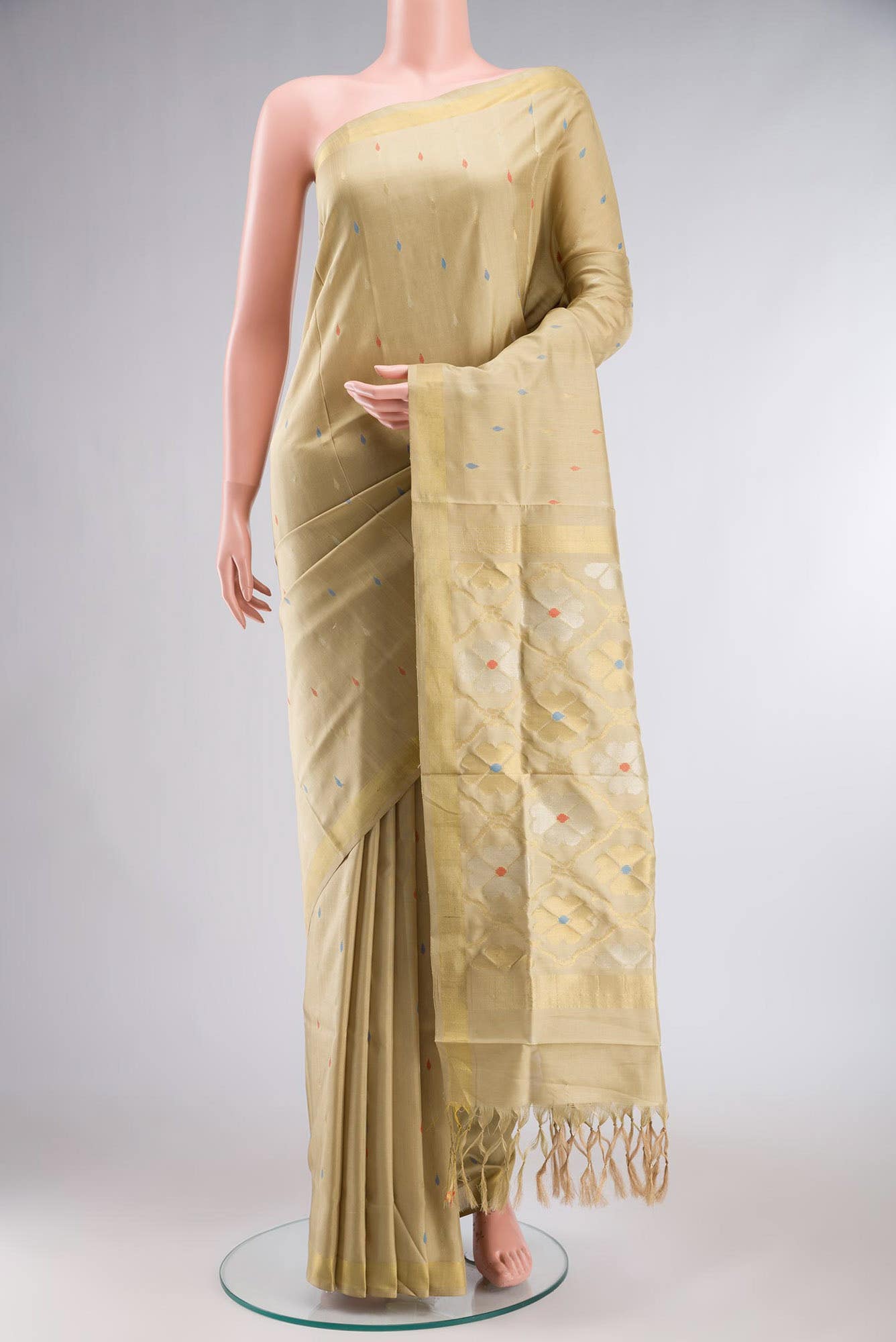 Beige Uppada Silk Saree