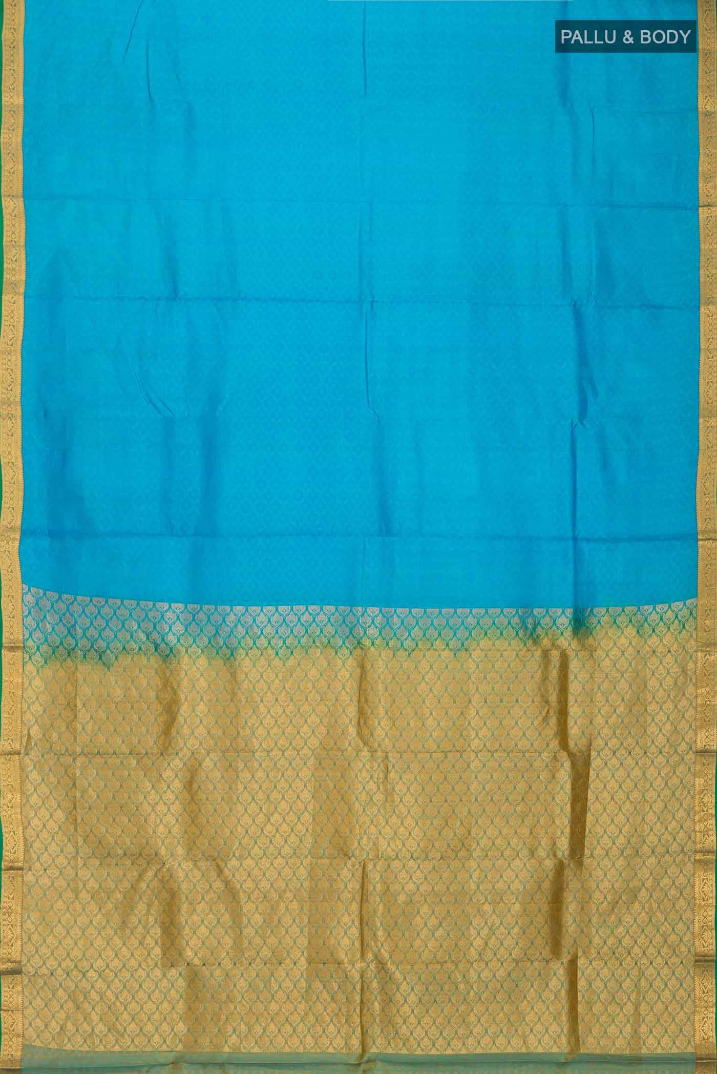 Blue Dual Tone Kanchipuram Silk Saree