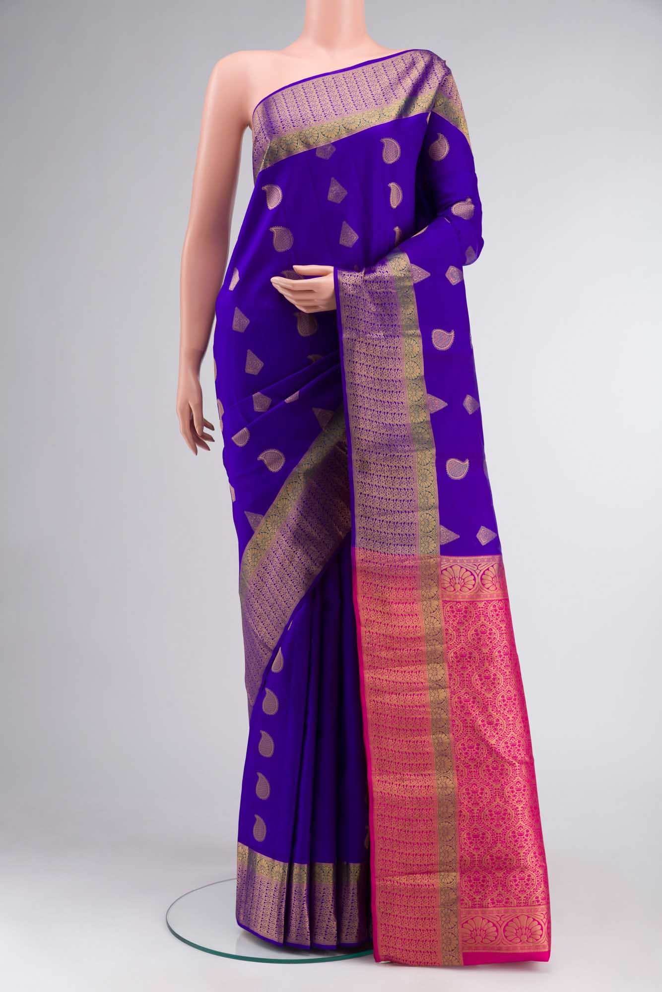 Blue Kanchipuram Silk Saree