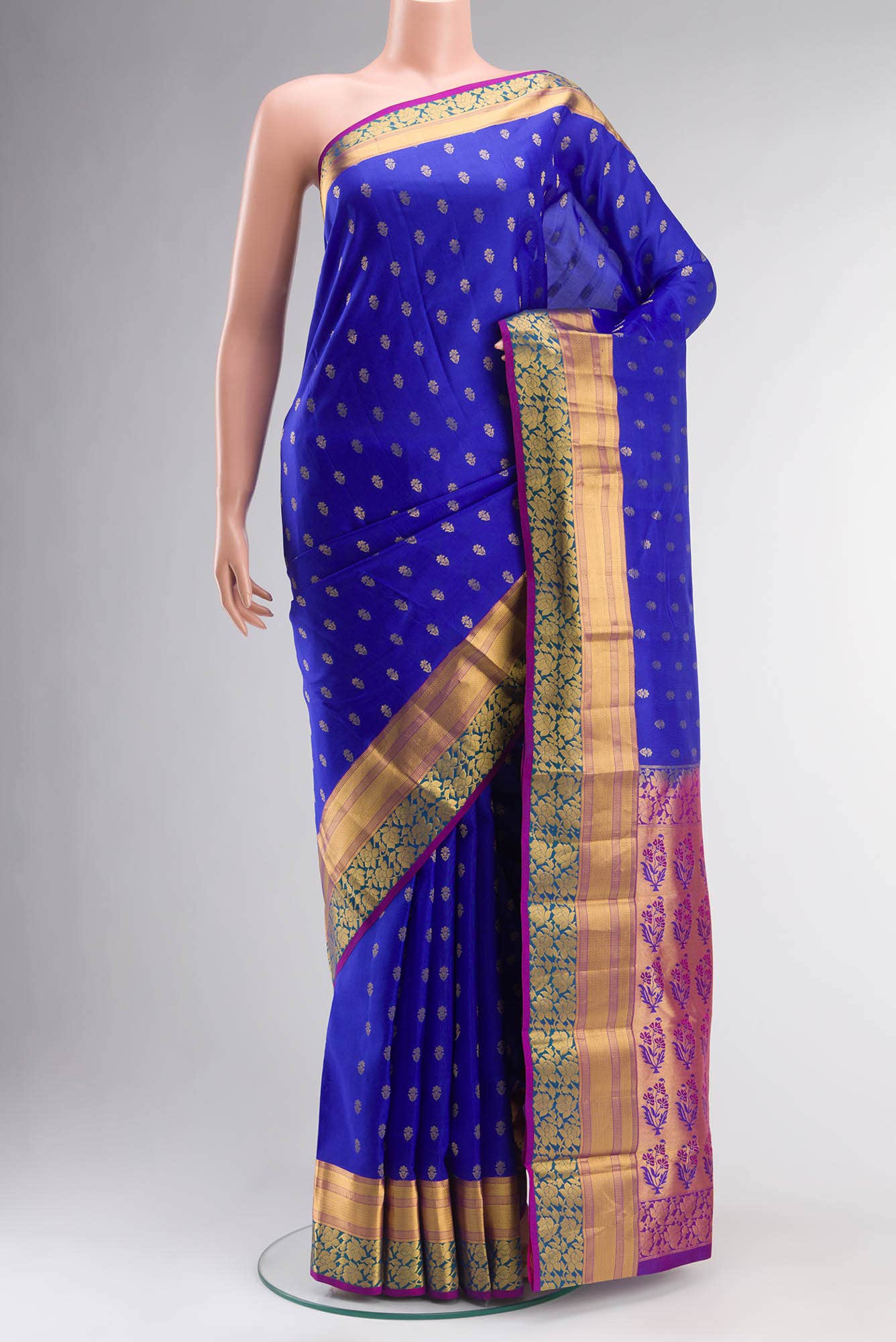 Blue Kanchipuram Silk Saree