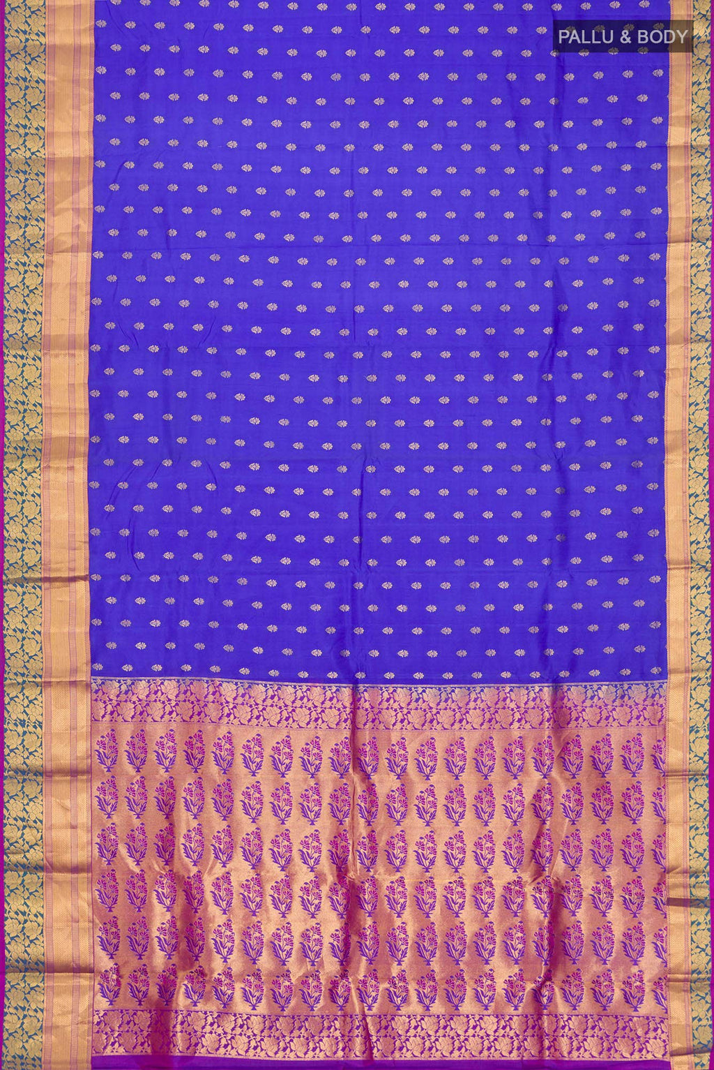 Blue Kanchipuram Silk Saree