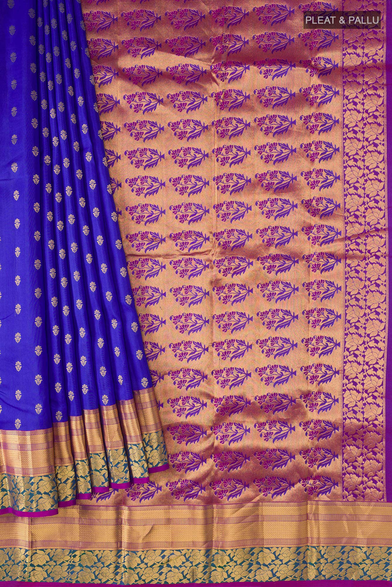 Blue Kanchipuram Silk Saree